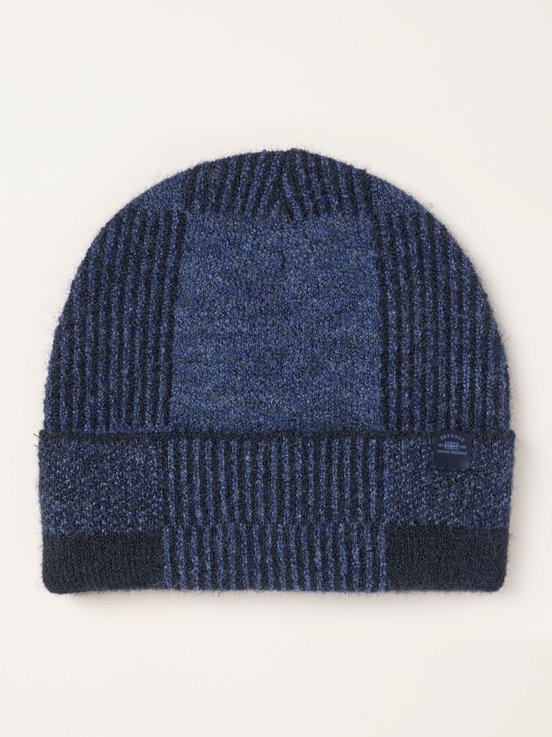 Navy Check Beanie - Image 1 of 3 Navy Check Beanie - Image 1 of 3