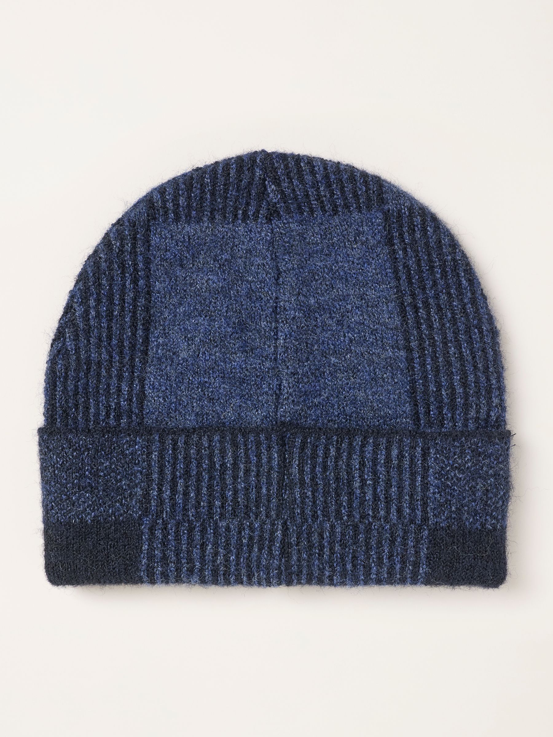 Navy Check Beanie - Image 2 of 3
