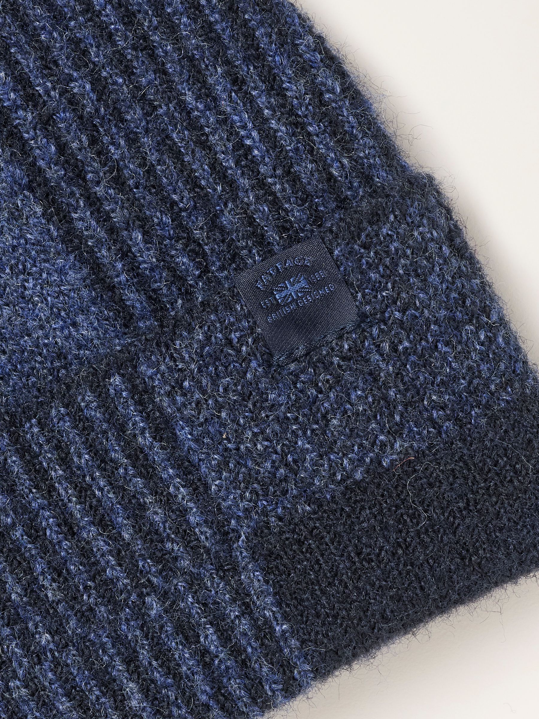 Navy Check Beanie - Image 3 of 3