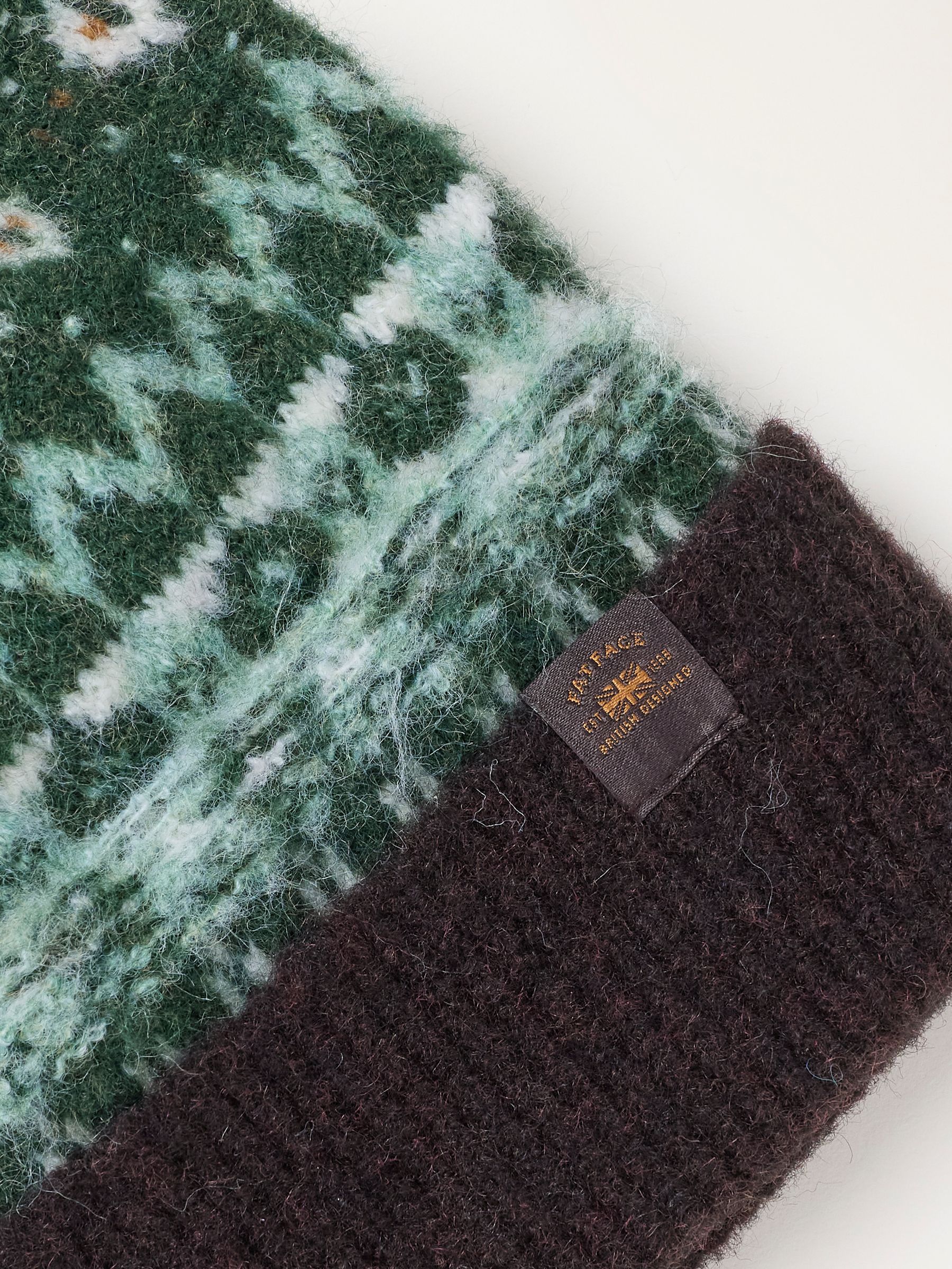Green Fairisle Bobble Hat - Image 3 of 3