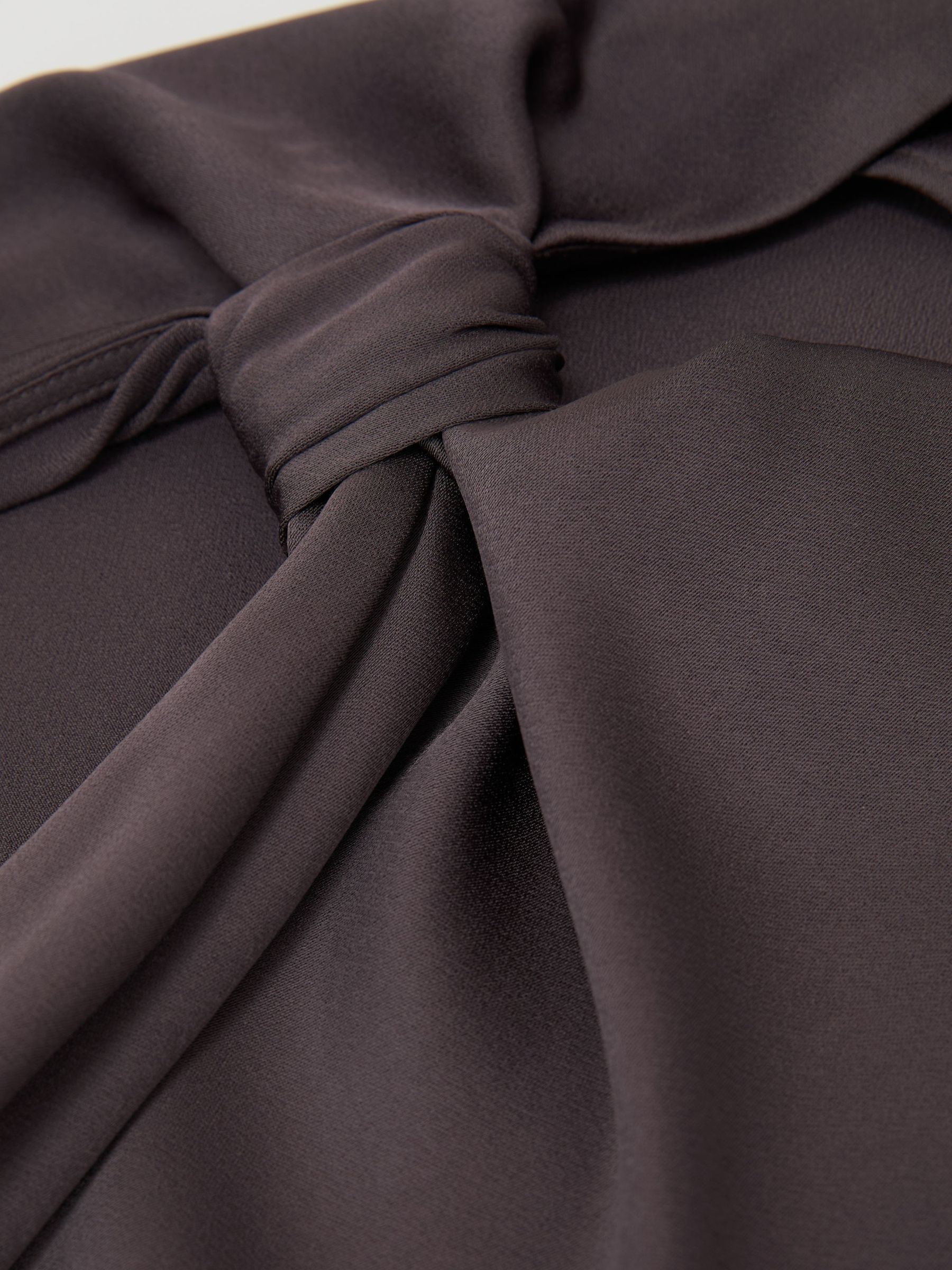 Satin Draped One-Shoulder Top in Mauve - image 3