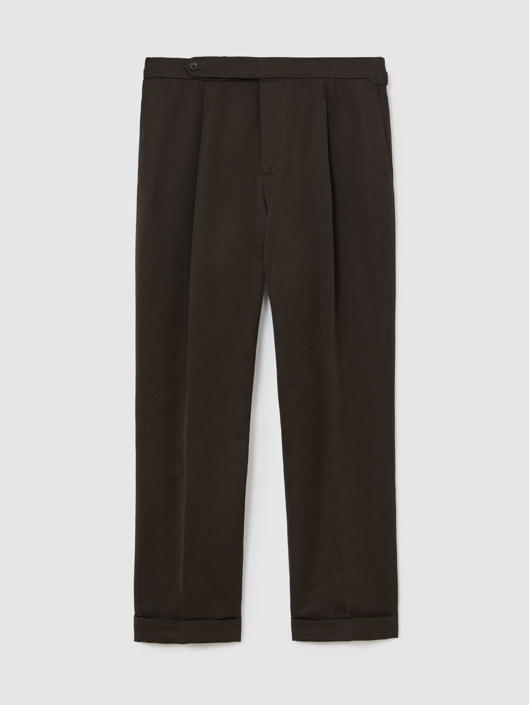 Atelier Cotton-Blend Classic-Fit Trousers in Brown - Image 2 of 8