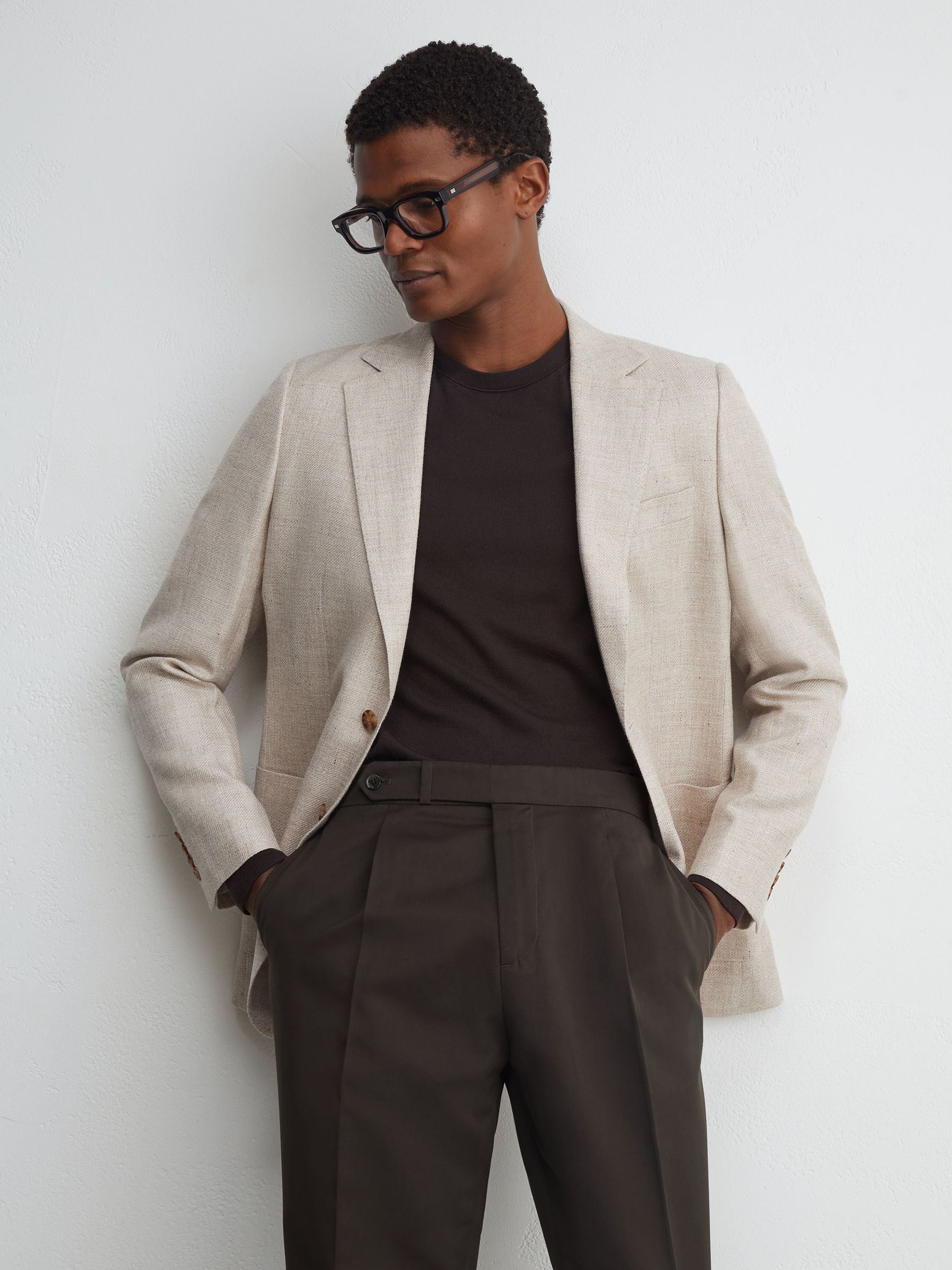 Atelier Cotton-Blend Classic-Fit Trousers in Brown - Image 4 of 8