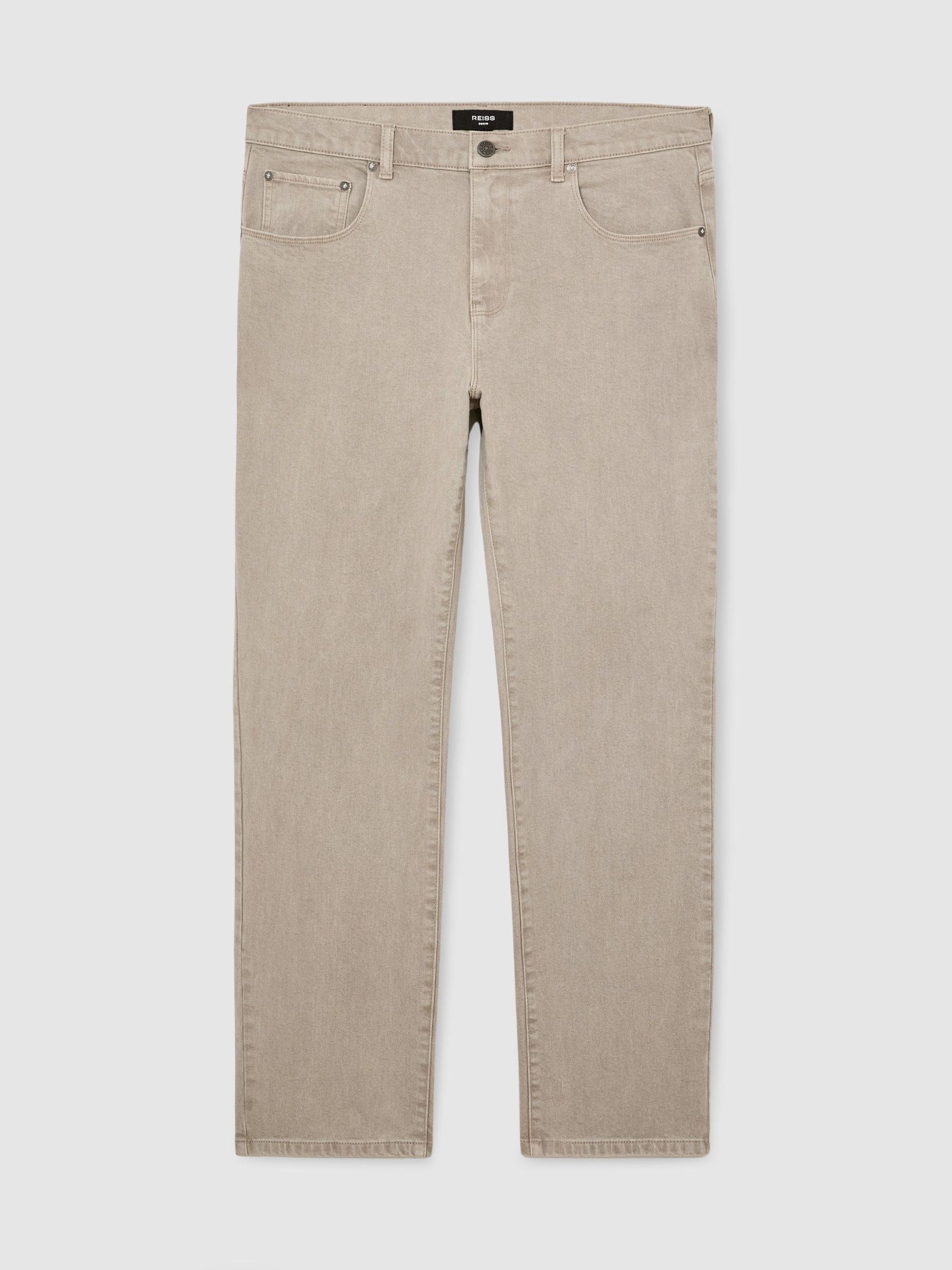 Straight-Leg Jeans in Warm Taupe Wash - Image 2 of 6