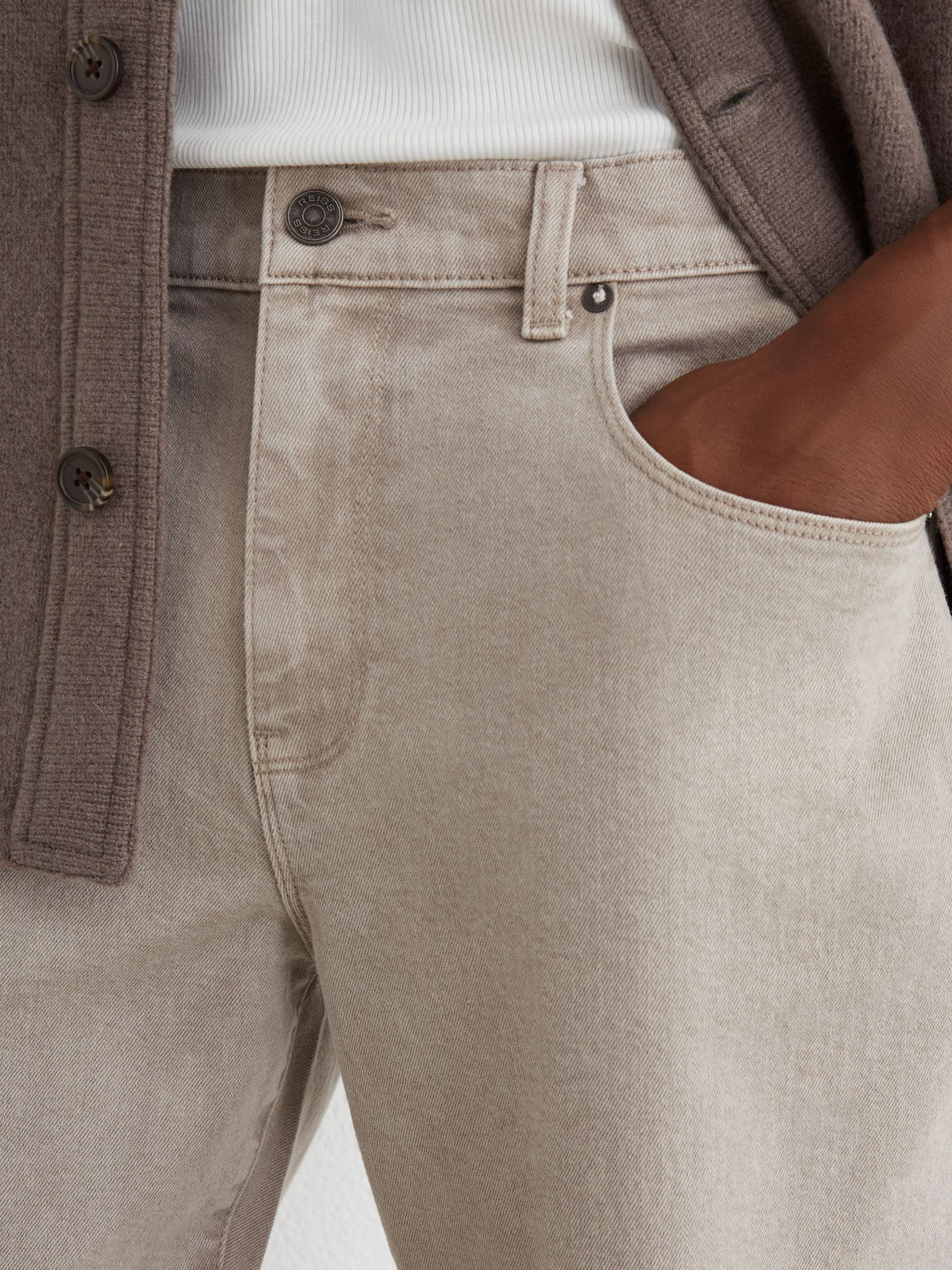 Straight-Leg Jeans in Warm Taupe Wash - Image 4 of 6