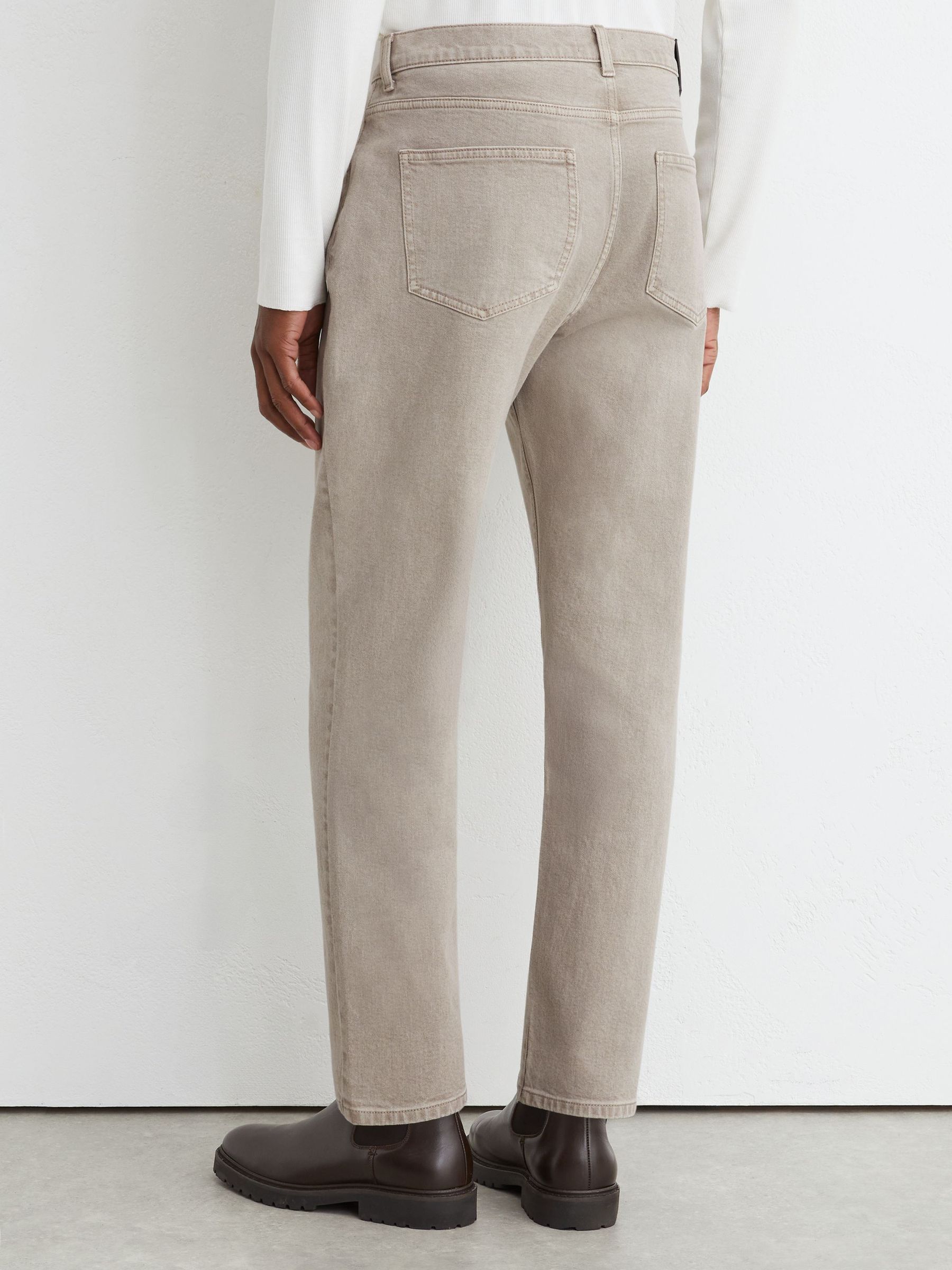Straight-Leg Jeans in Warm Taupe Wash - Image 5 of 6