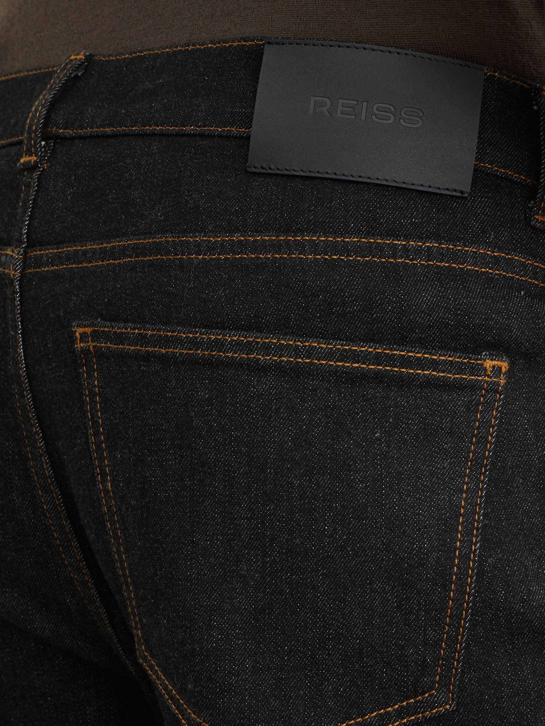 Jean droit en denim selvedge noir - Image 5 de 7