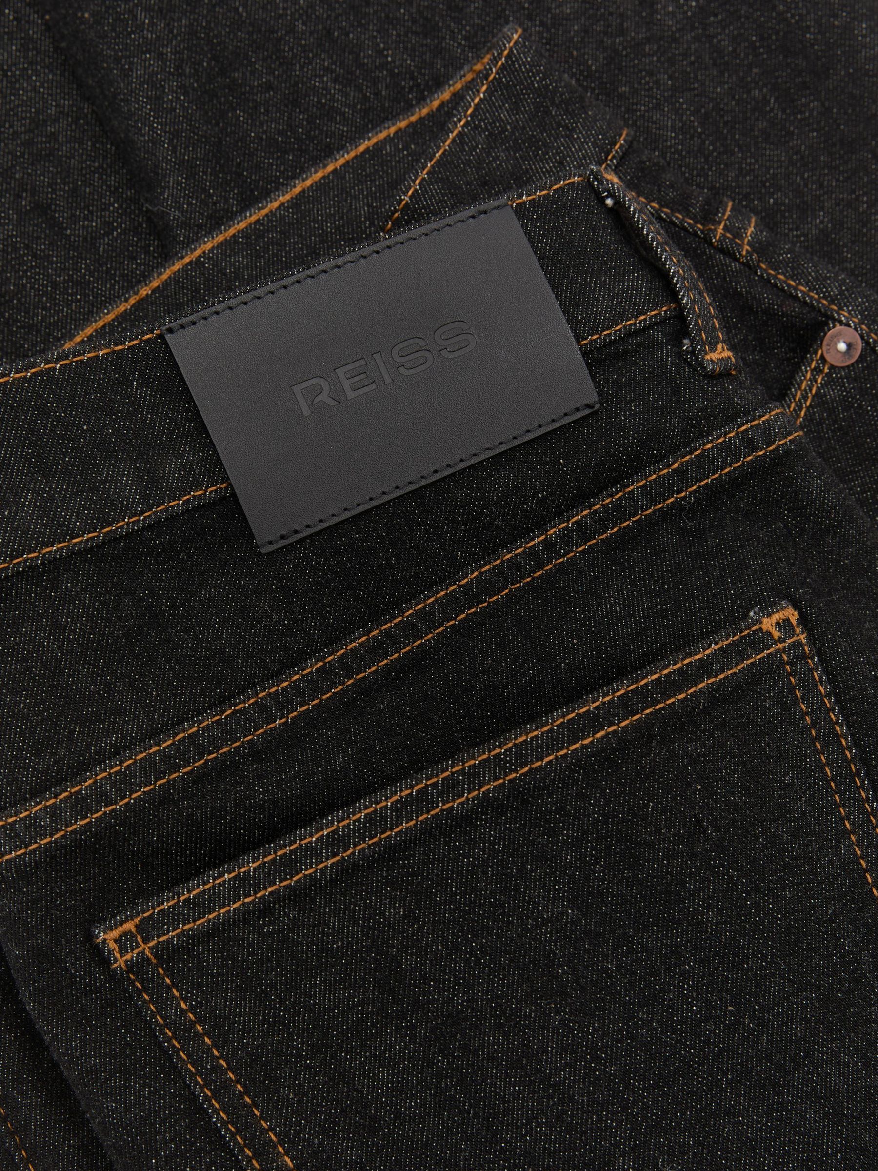 Jean droit en denim selvedge noir - Image 7 de 7