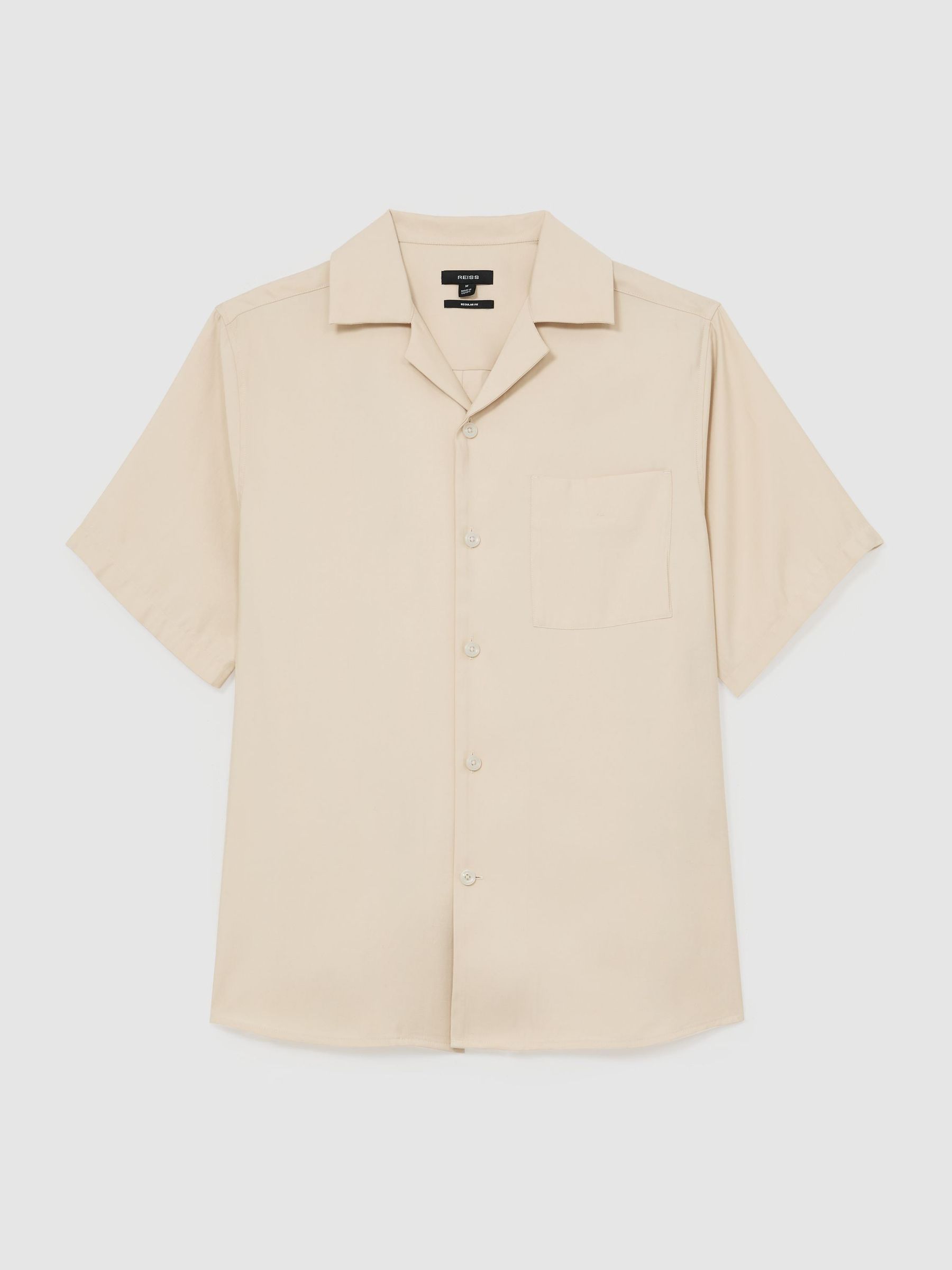 Modal-Blend Relaxed Cuban-Collar Shirt in Stone - Image 2 of 6