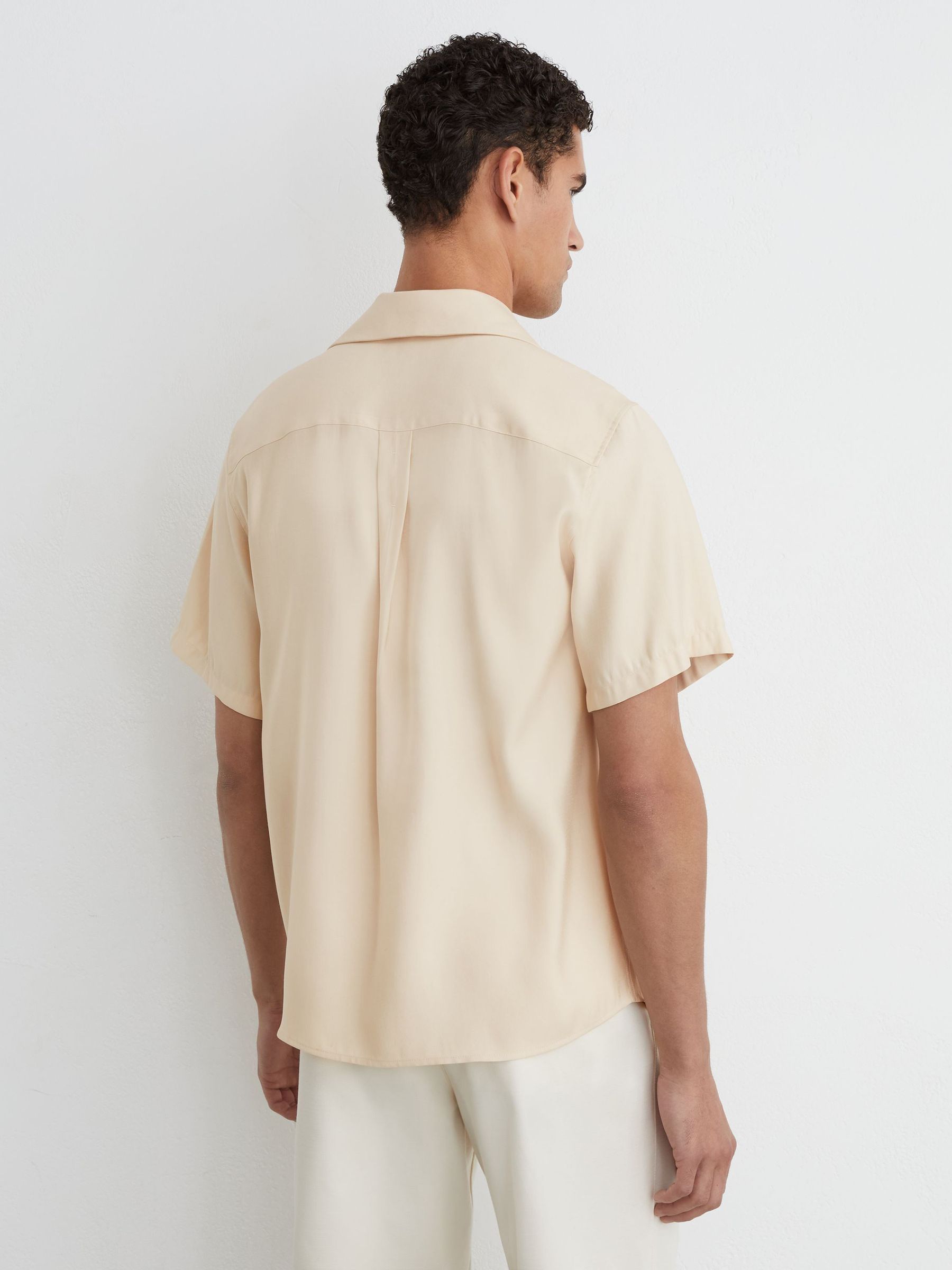 Modal-Blend Relaxed Cuban-Collar Shirt in Stone - Image 5 of 6