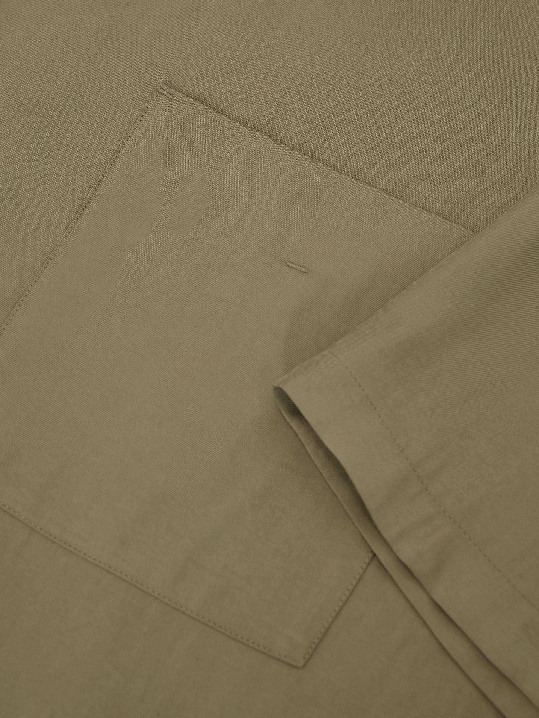 Modal-Blend Relaxed Cuban-Collar Shirt in Sage Green - Image 6 of 6