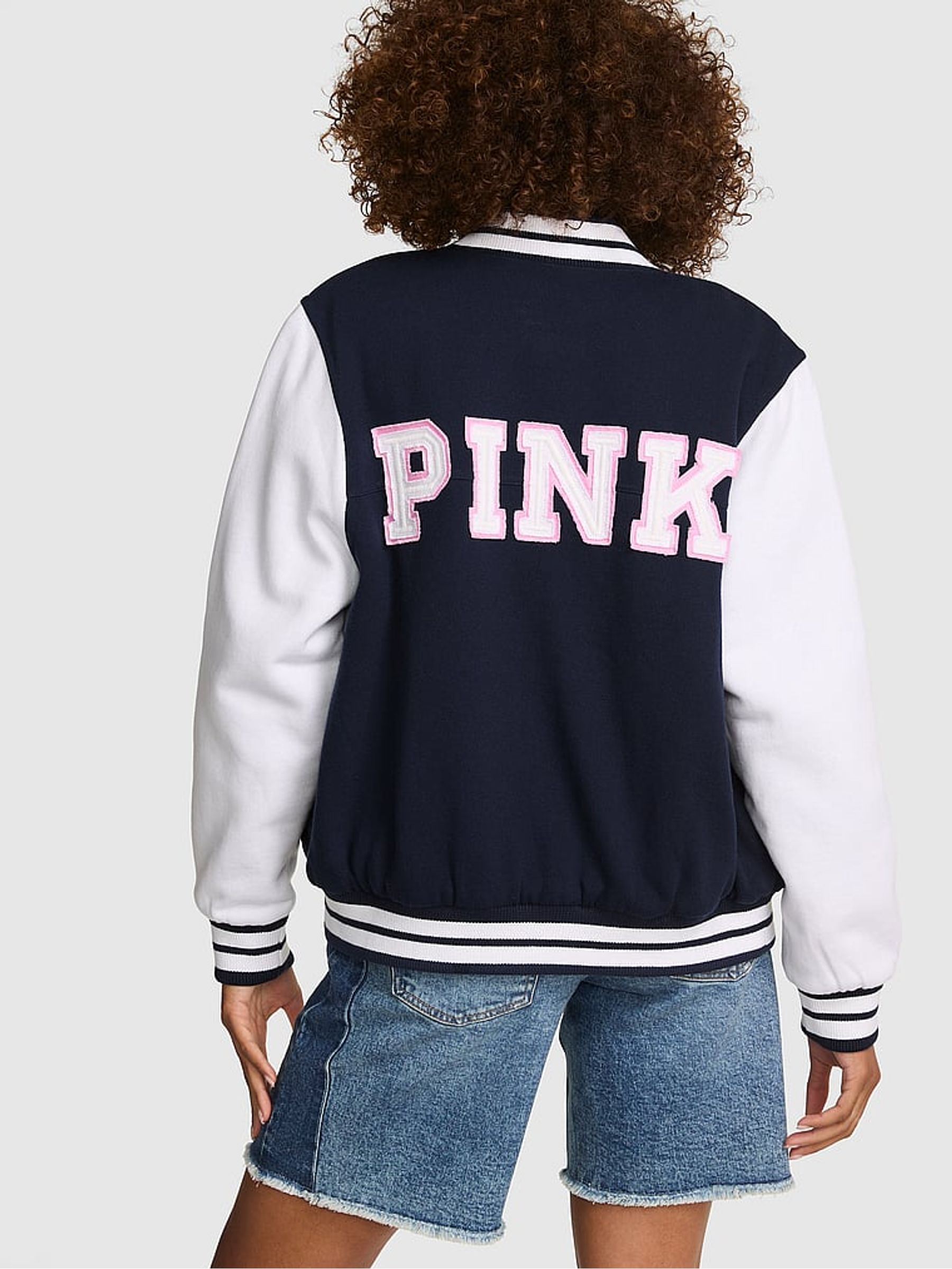 Noir Navy Blue/White Varsity Jacket - Image 2 of 2