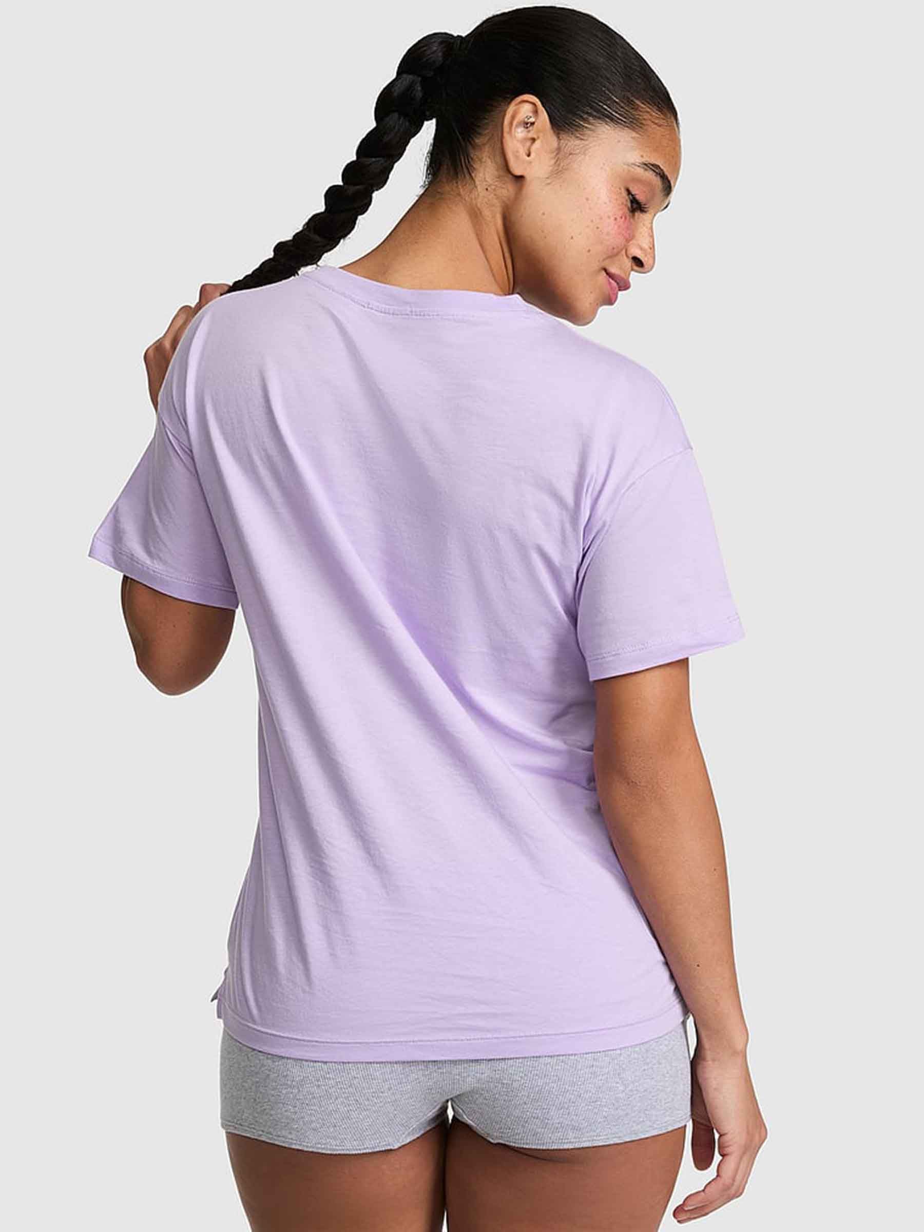 Lilac Purple Crush Longline Pyjama Top - Image 2 of 2
