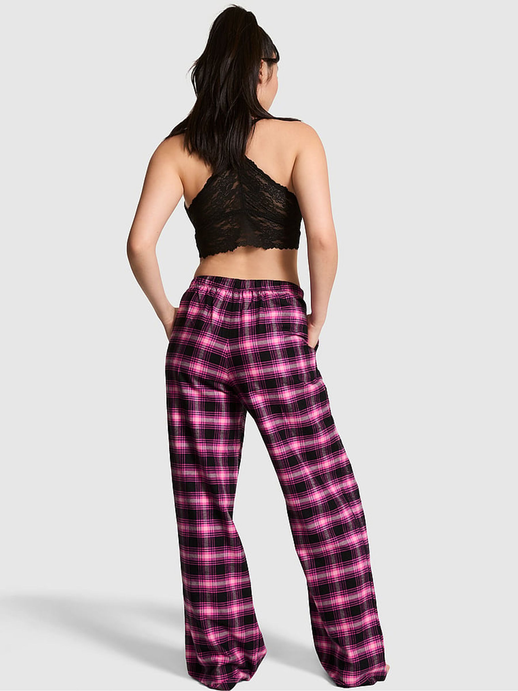 Black Skeleton Long Flannel Pyjama Bottoms - Image 2 of 3