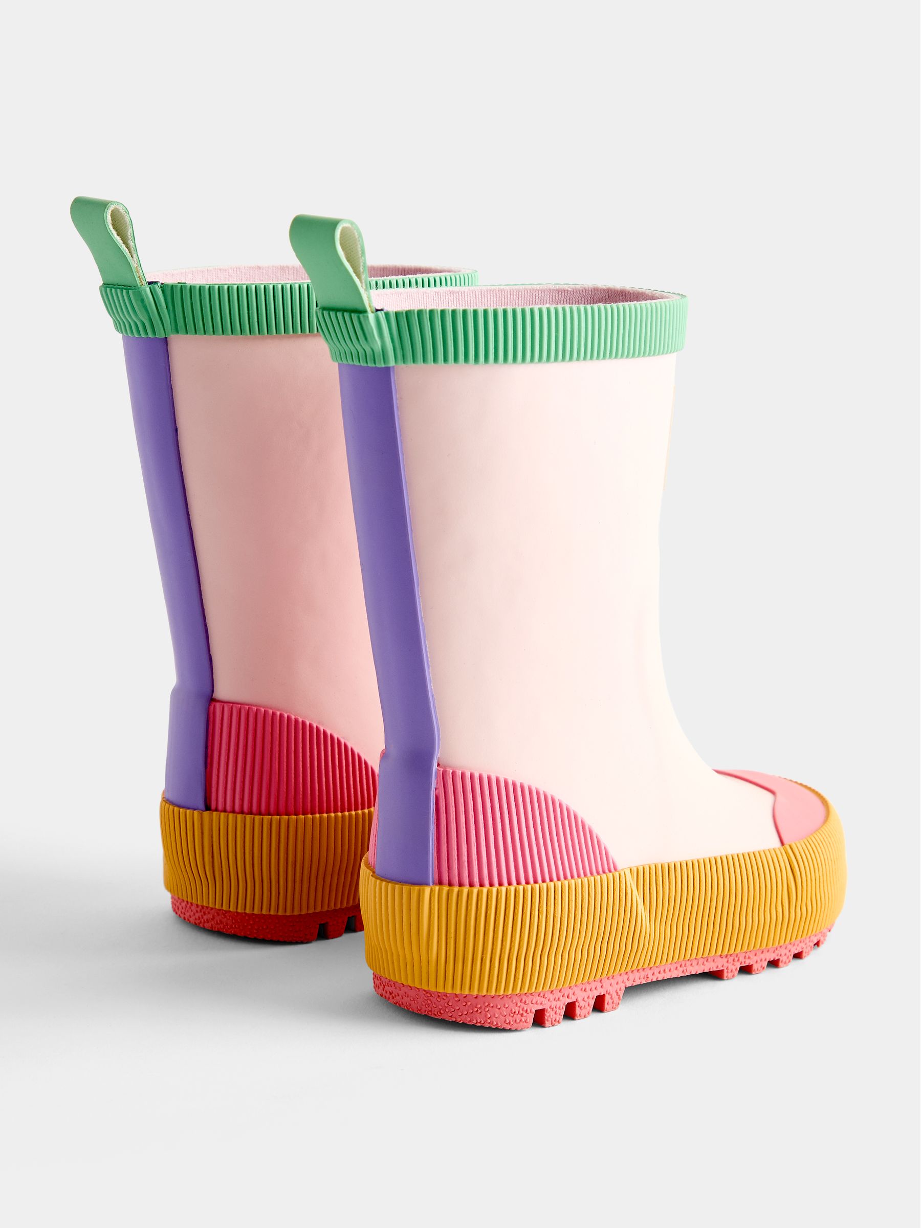 Pink Colourblock Wellies - Image 2 of 4