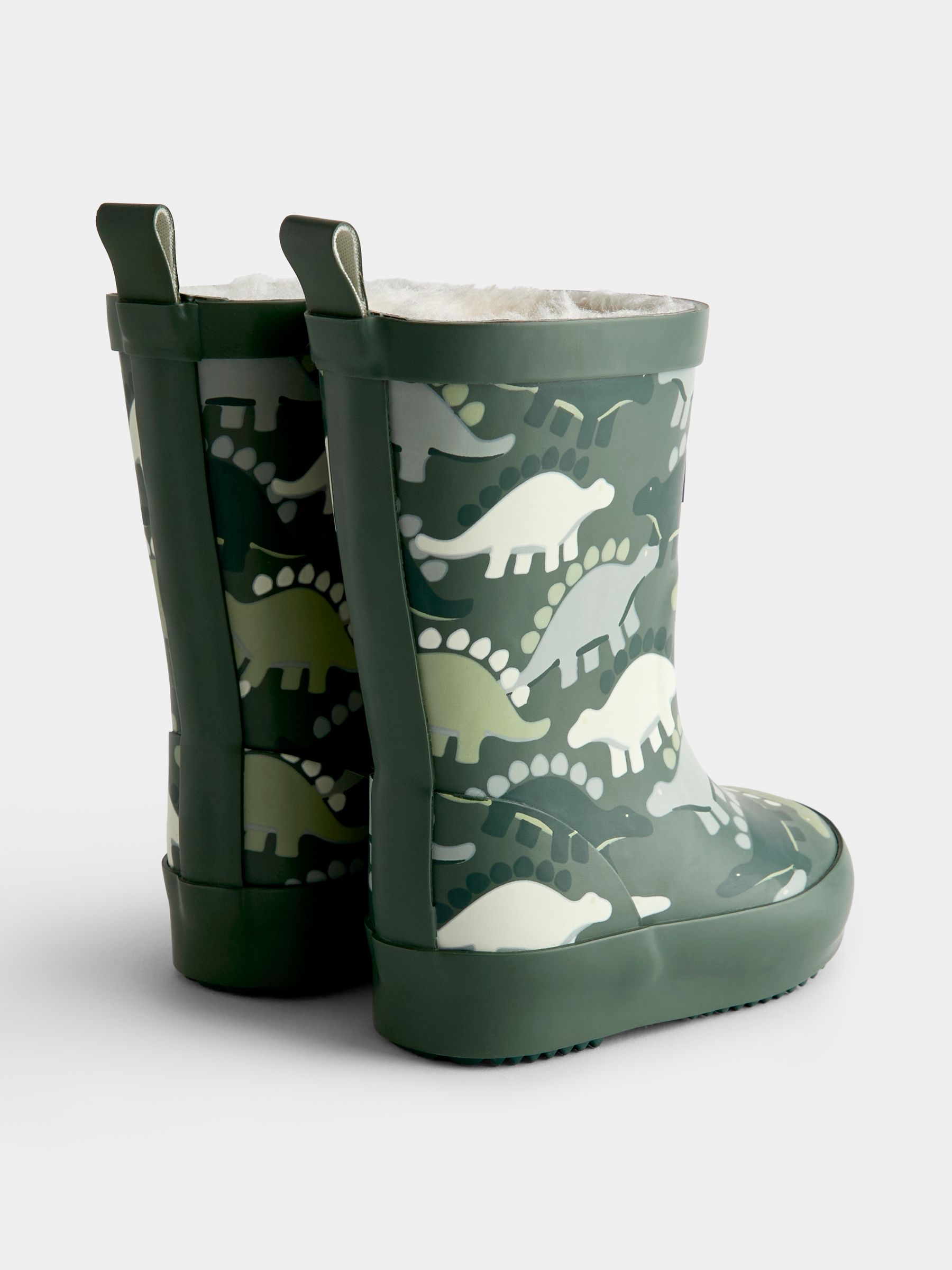 Green Dinosaur Cosy Lined Wellies - Image 2 of 4 Green Dinosaur Cosy Lined Wellies - Image 2 of 4