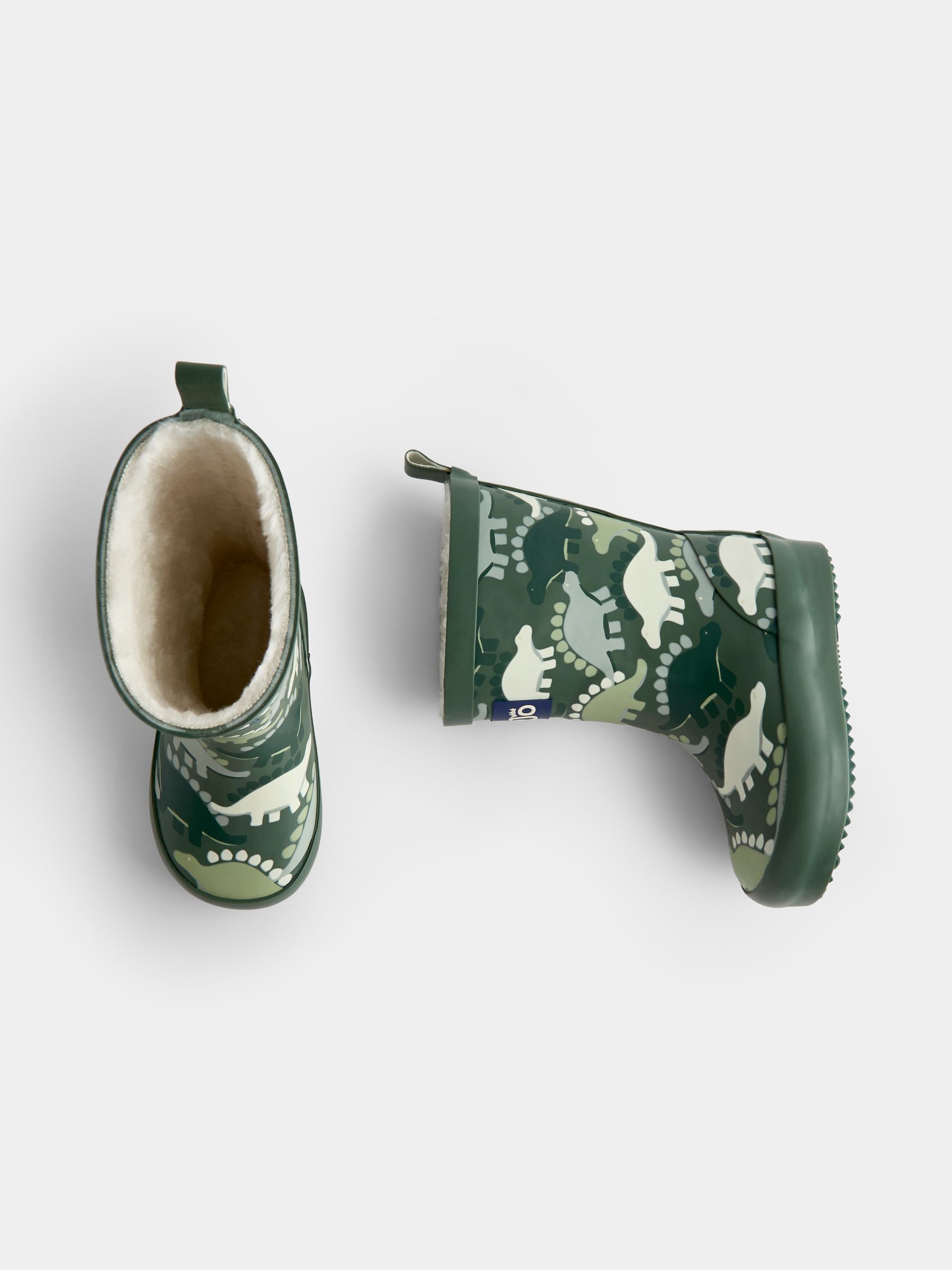 Green Dinosaur Cosy Lined Wellies - Image 4 of 4