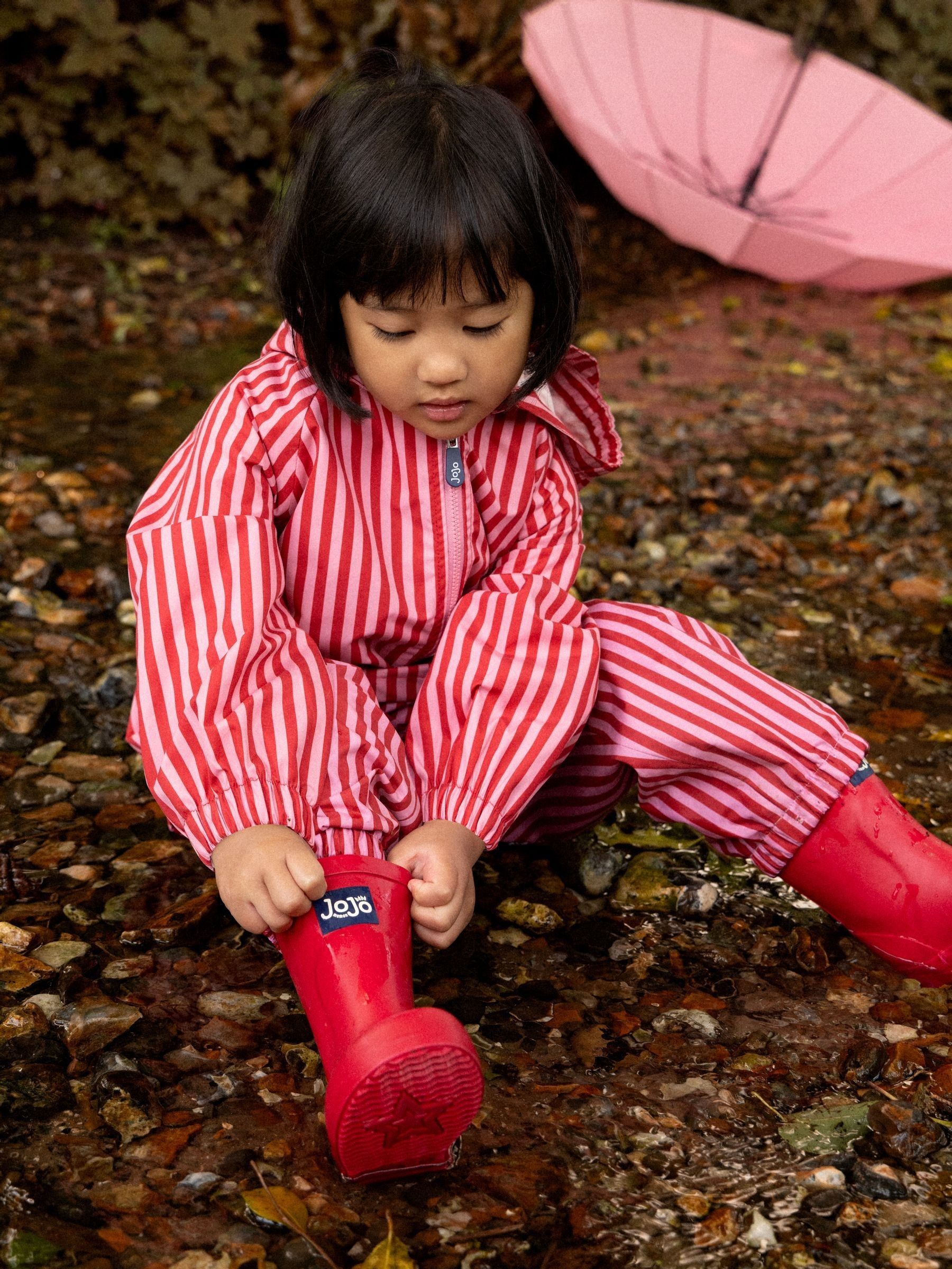 Red Gingham Lined Wellies - Image 1 of 5