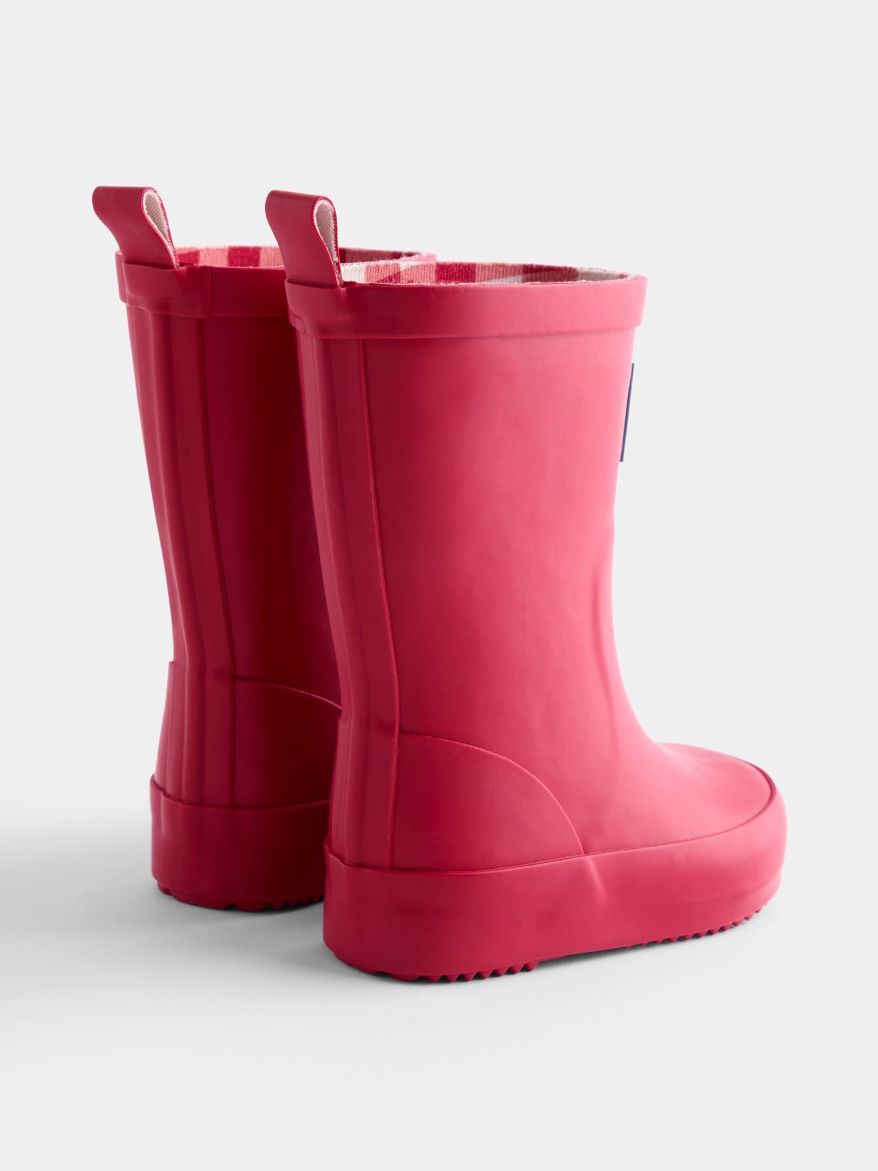 Red Gingham Lined Wellies - Image 3 of 5