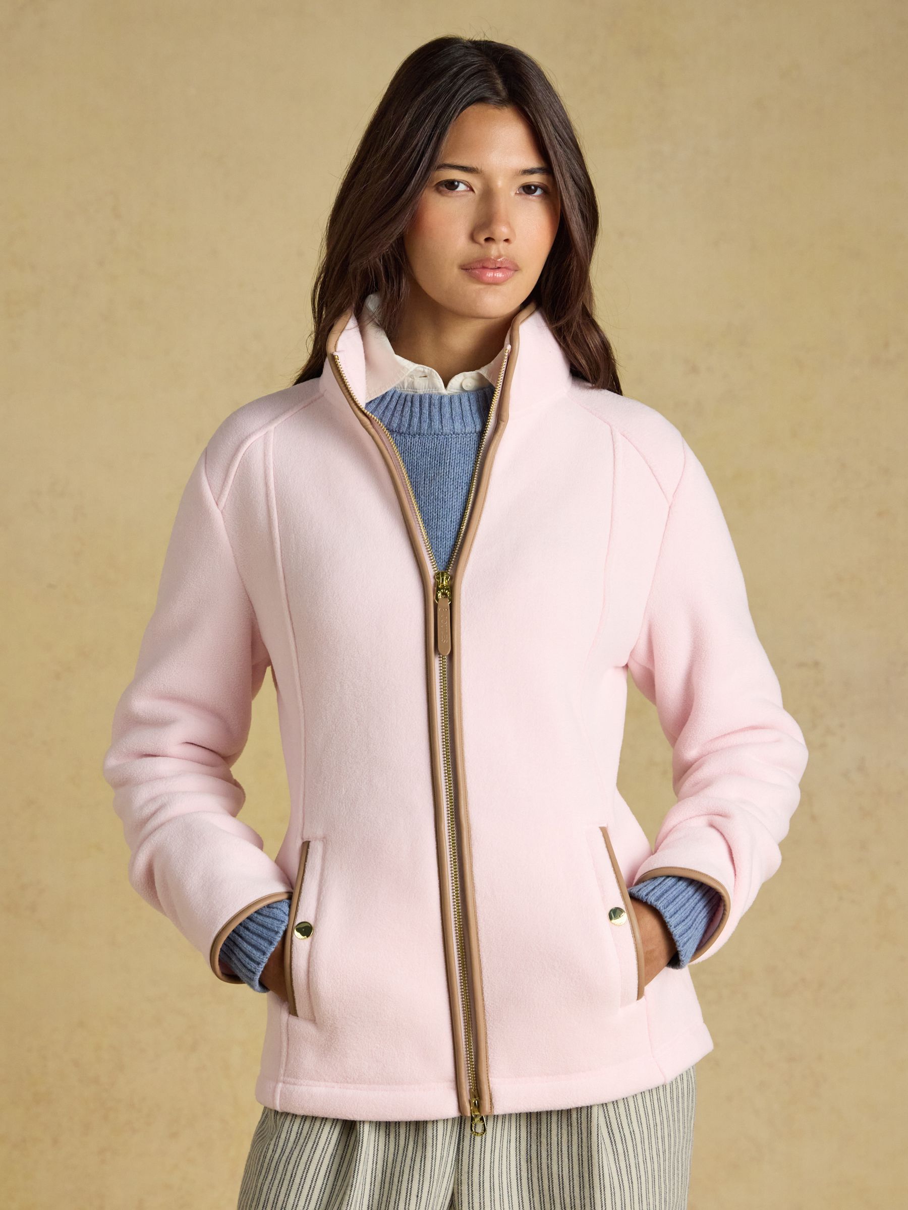 Heritage Light Pink Regular Zip Up Polar Fleece - Image 1 of 9 Heritage Light Pink Regular Zip Up Polar Fleece - Image 1 of 9