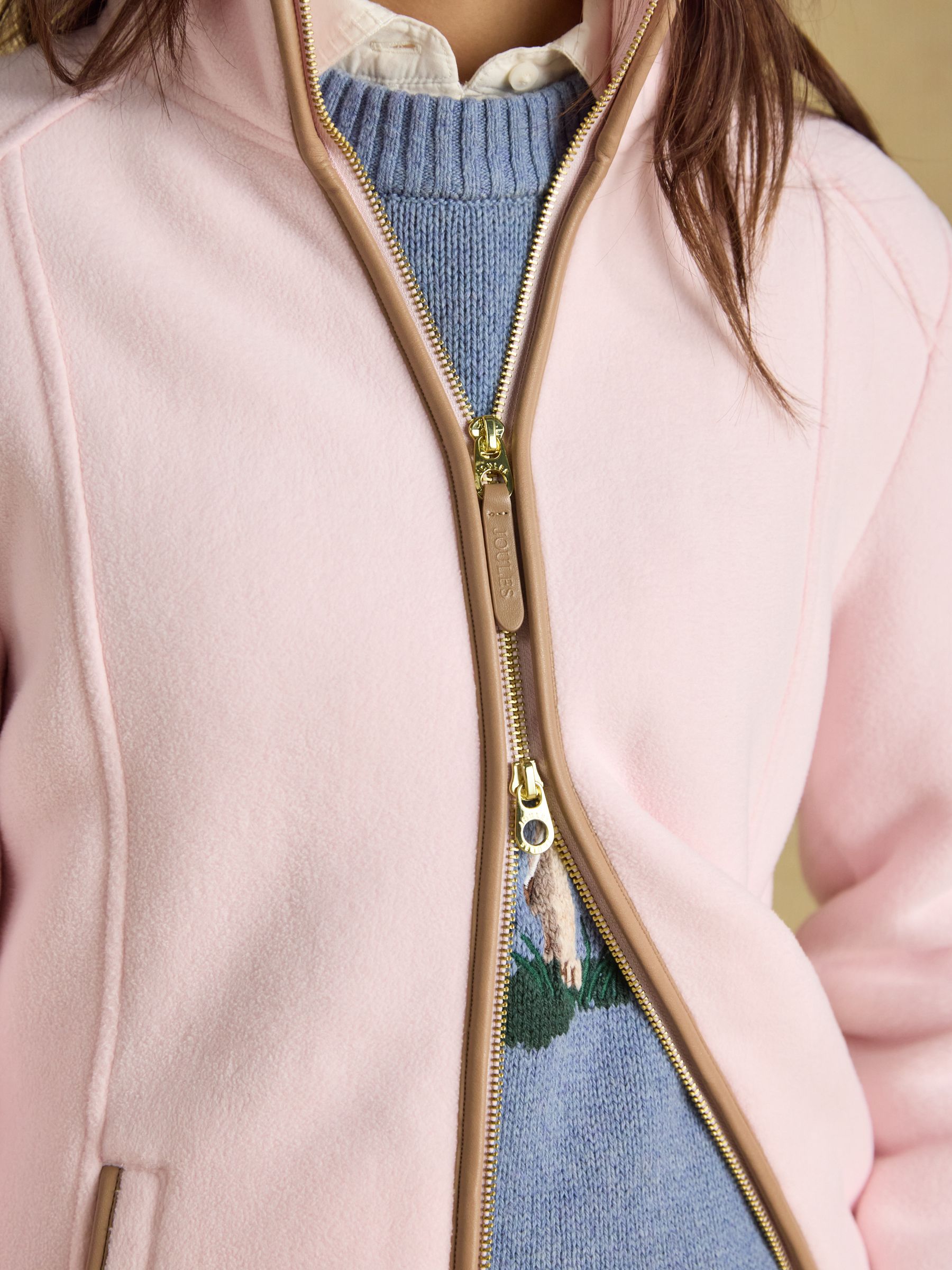 Heritage Light Pink Regular Zip Up Polar Fleece - Image 5 of 9