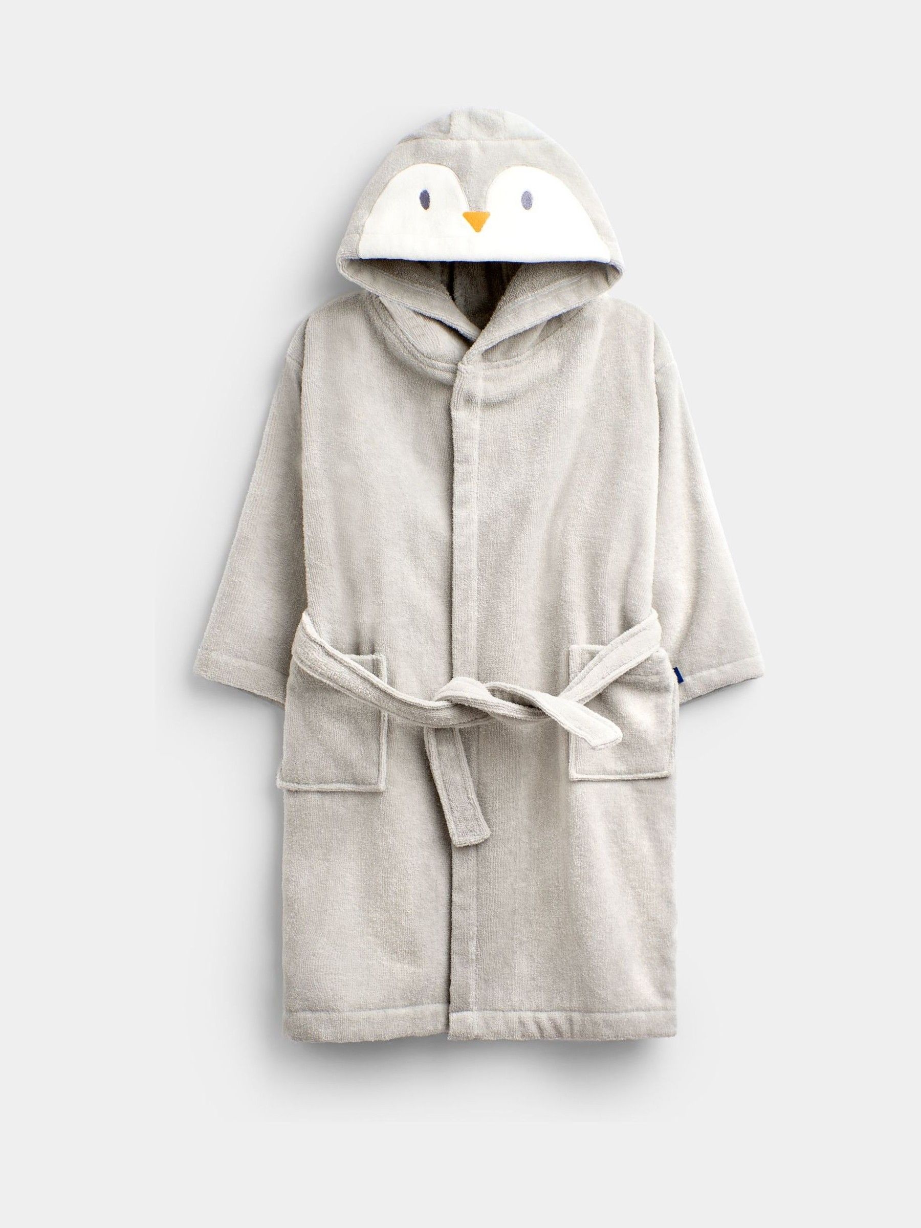 Grey Penguin Fleece Dressing Gown - Image 1 of 4