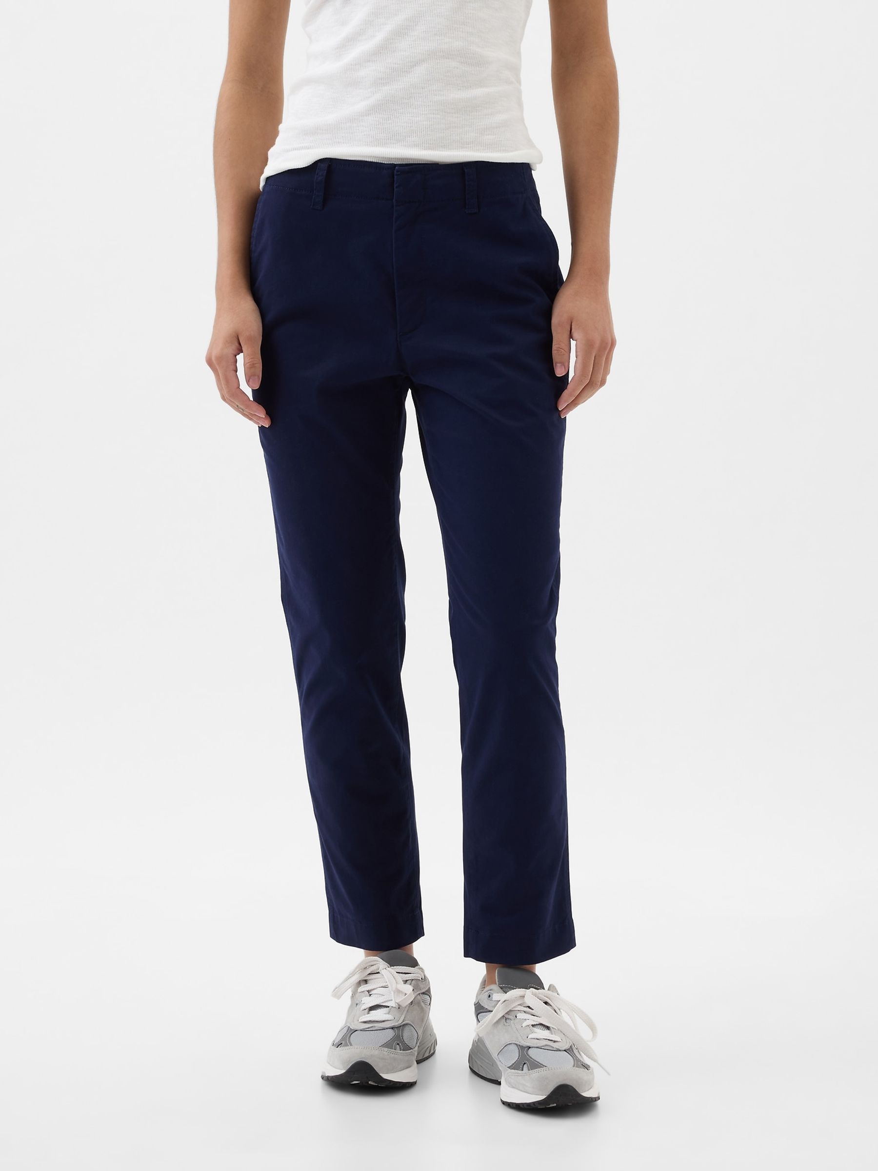 Navy Mid-Rise Downtown Chinos - Image 1 of 7