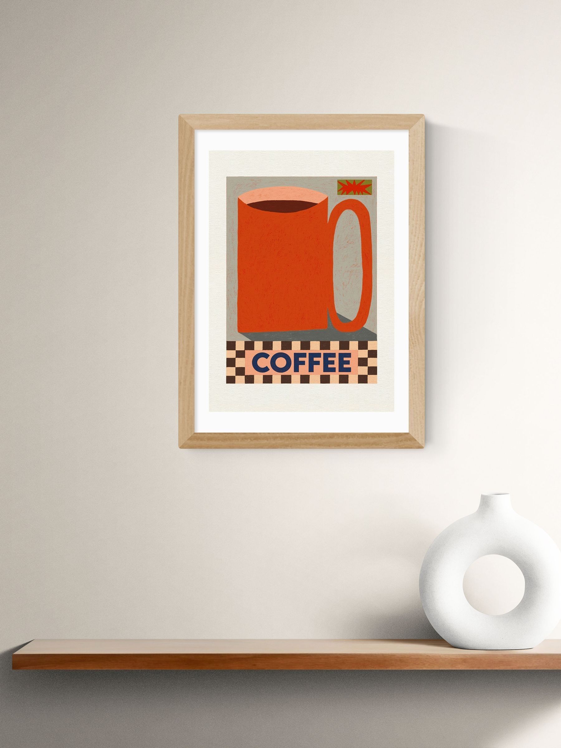 East End Prints Oak How Do You Take Your Coffee Wall Art Print by Sophie Deller - Image 1 of 2