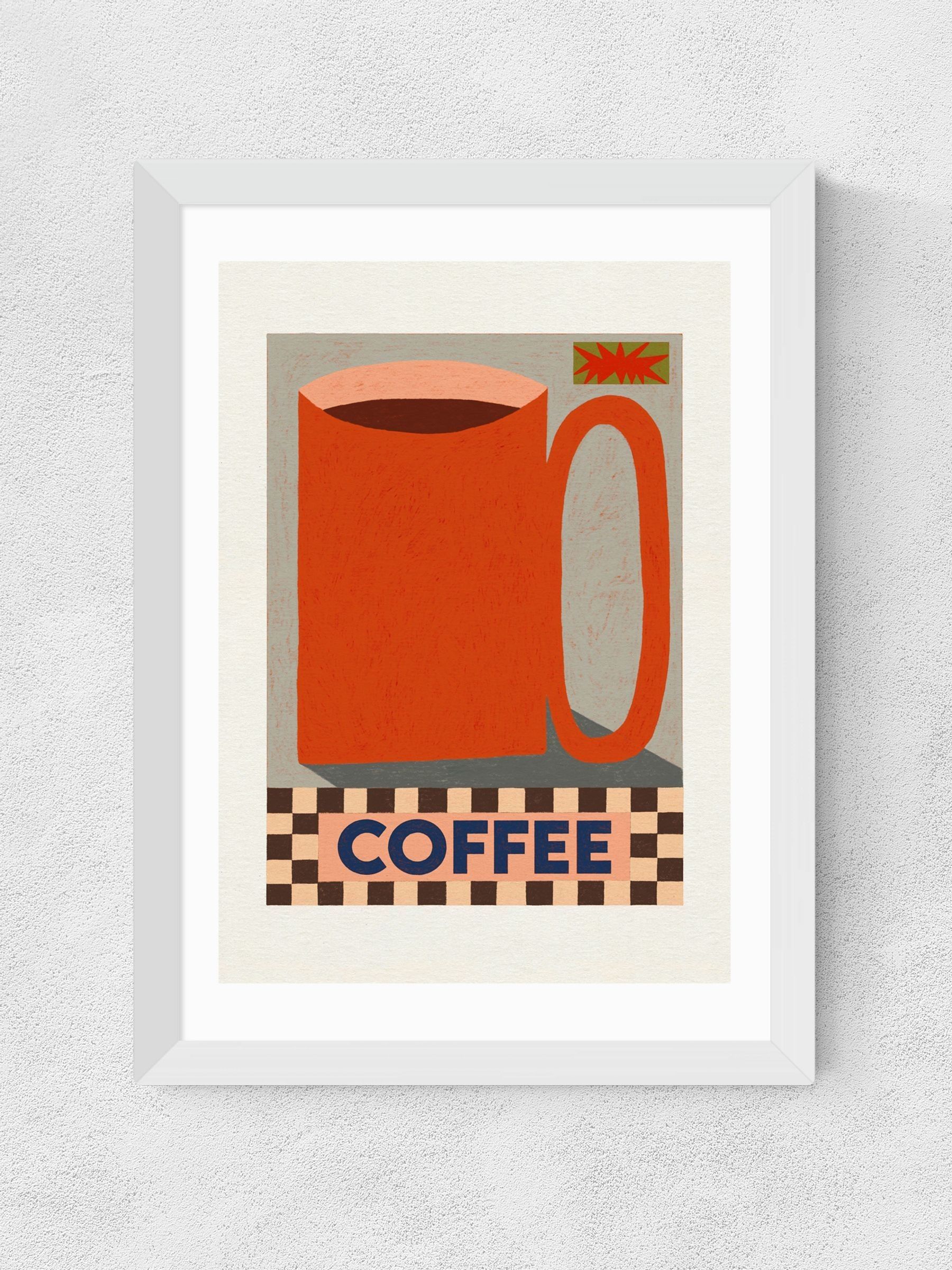 East End Prints White How Do You Take Your Coffee Wall Art Print by Sophie Deller - Image 2 of 2