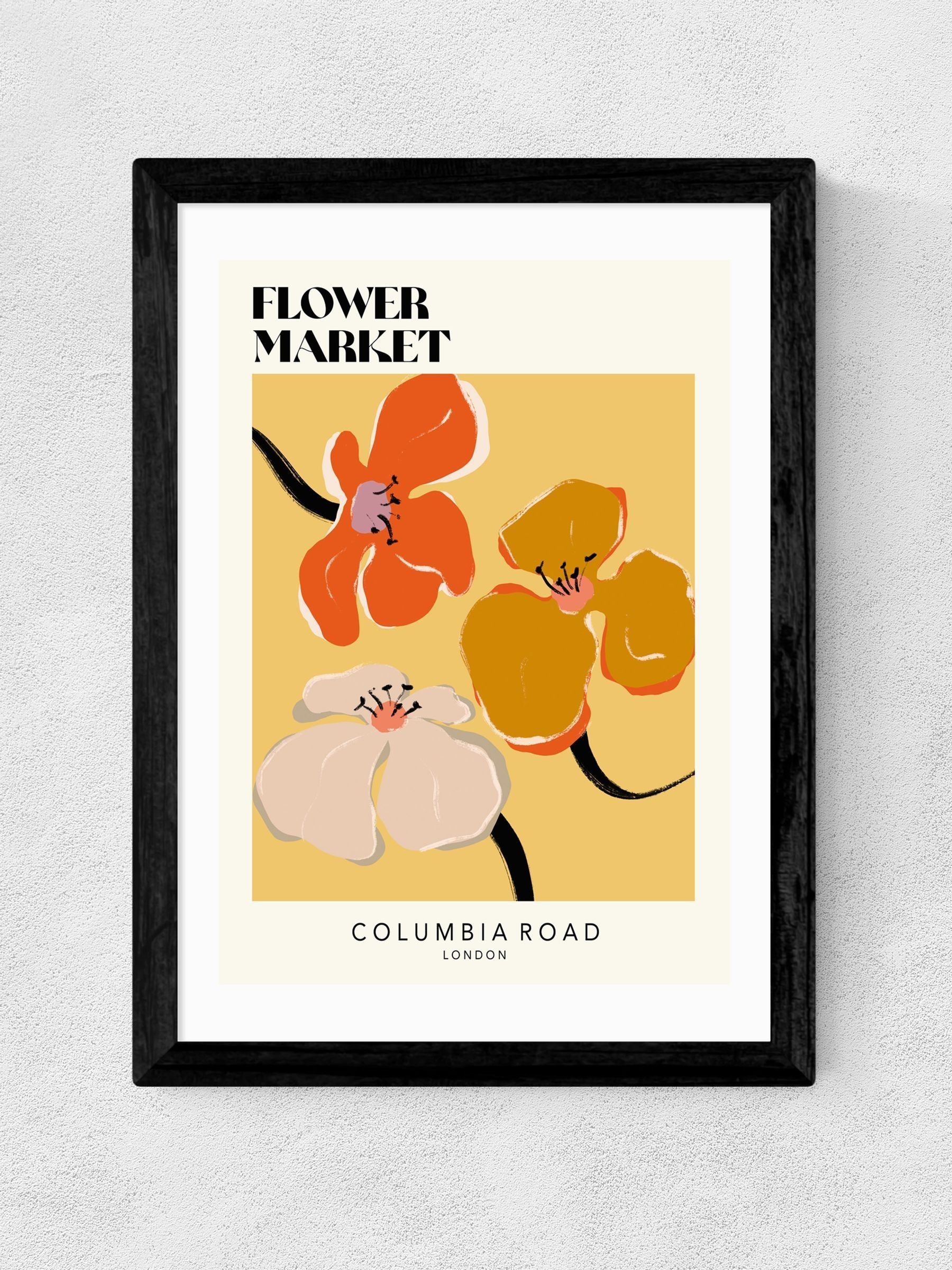East End Prints Black Columbia Road Wall Art Print by Luxe Poster Co - Image 2 of 2 East End Prints Black Columbia Road Wall Art Print by Luxe Poster Co - Image 2 of 2