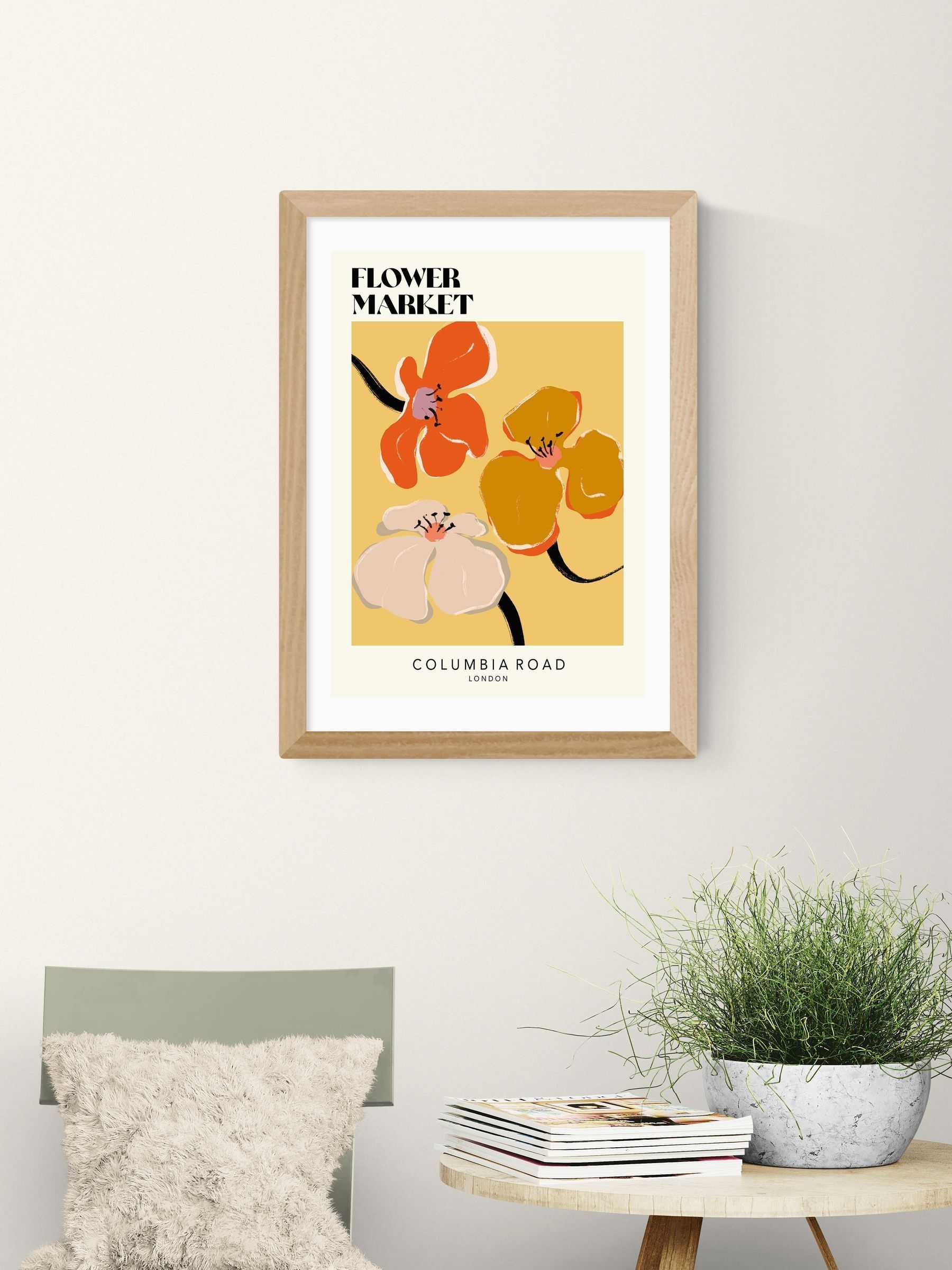 East End Prints Oak Columbia Road Wall Art Print by Luxe Poster Co - Image 1 of 2