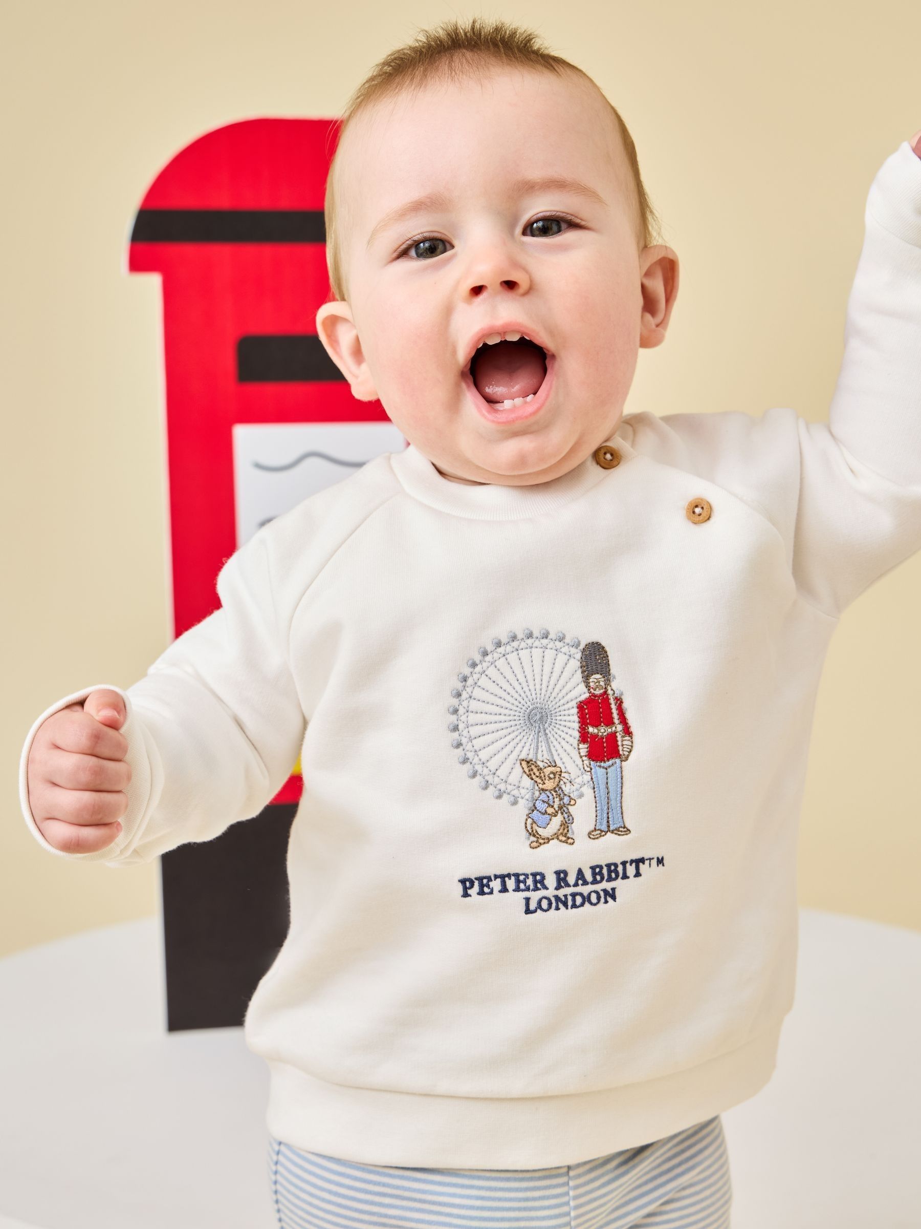 Cream Peter Rabbit™ London 2-Piece Sweatshirt & Leggings Set - Image 1 of 8