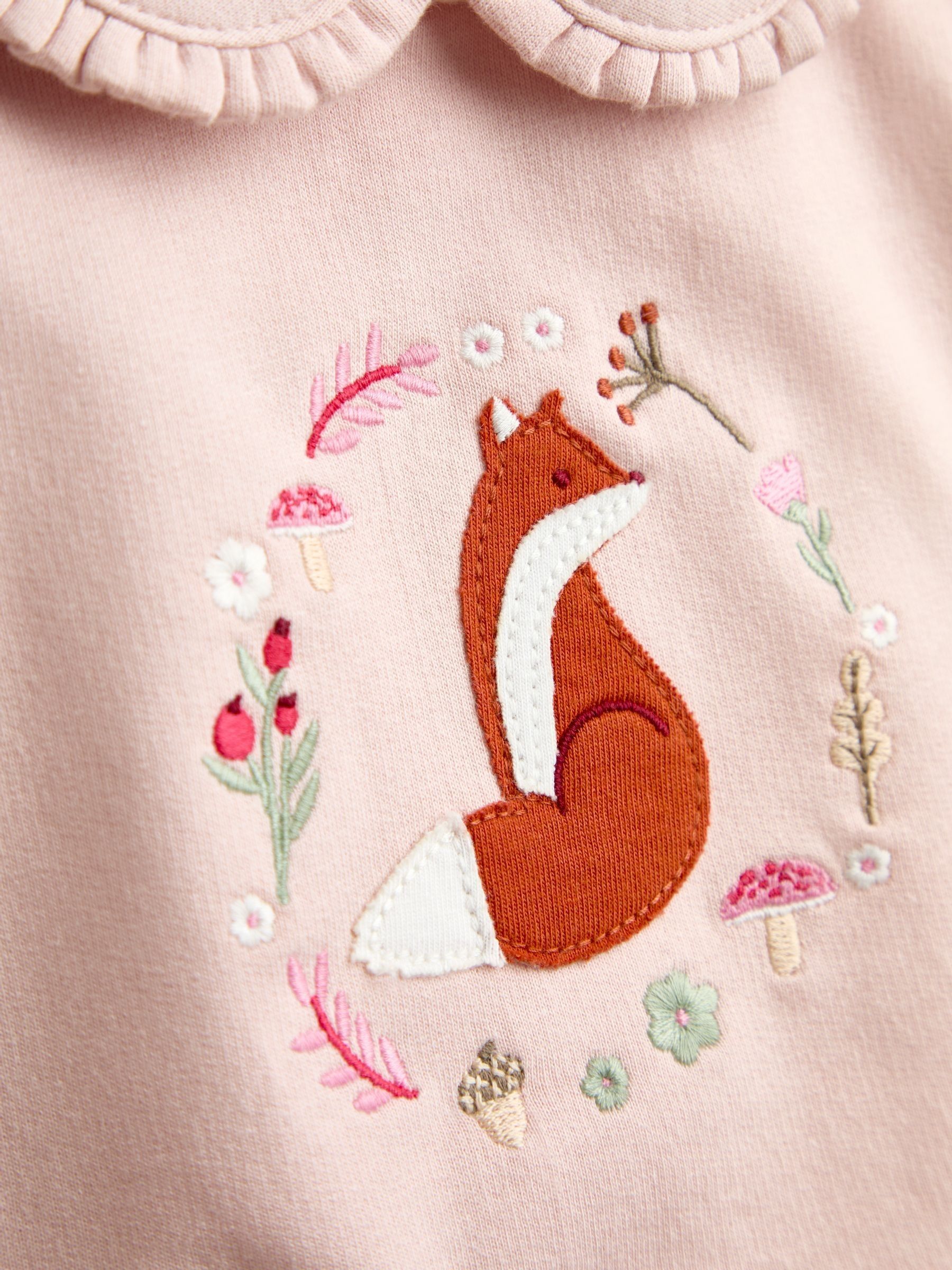 Rose Pink Fox Sweatshirt & Leggings Set - Image 6 of 6