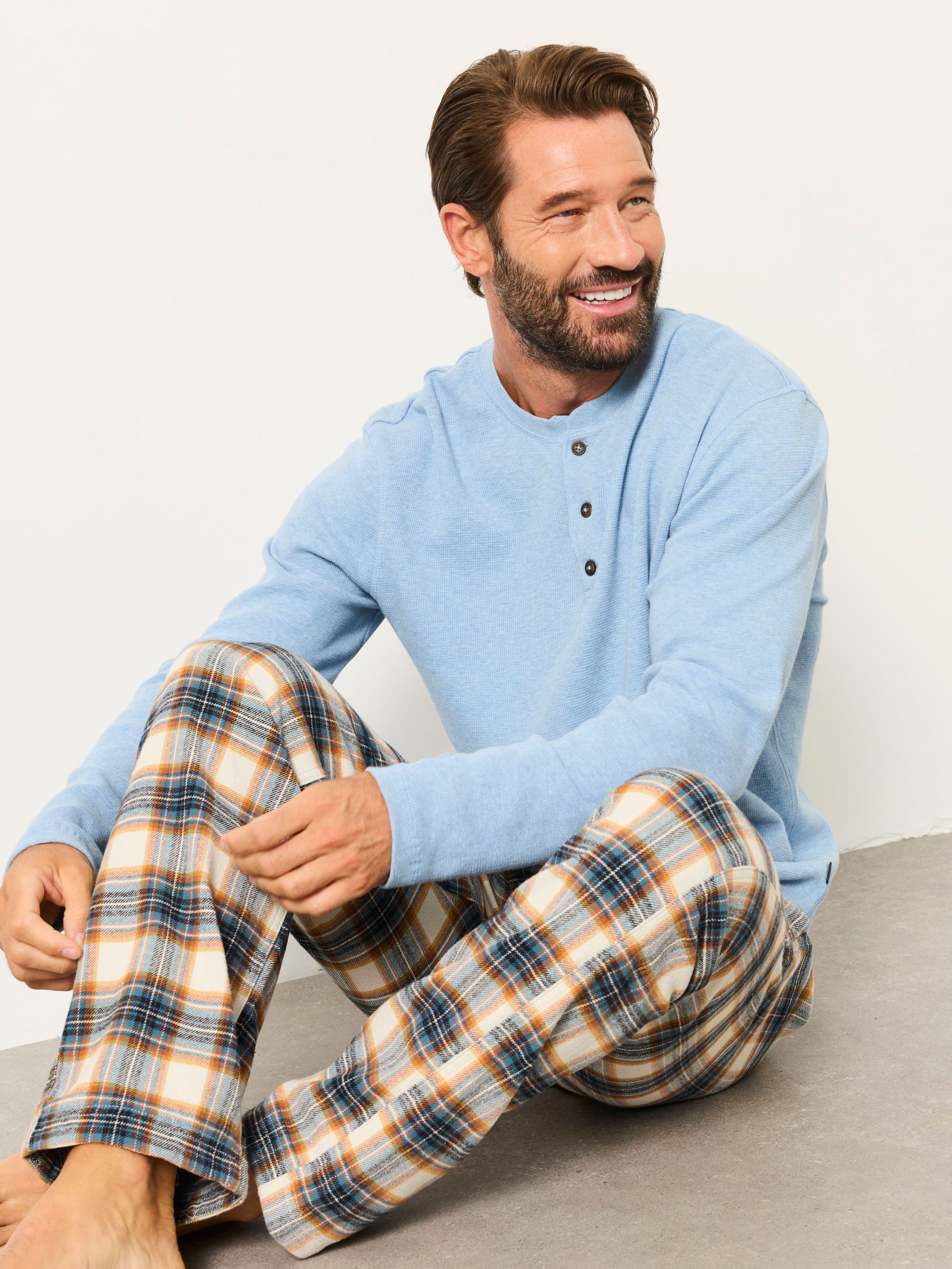Milton Natural Check Pyjama Bottom - Image 3 of 4