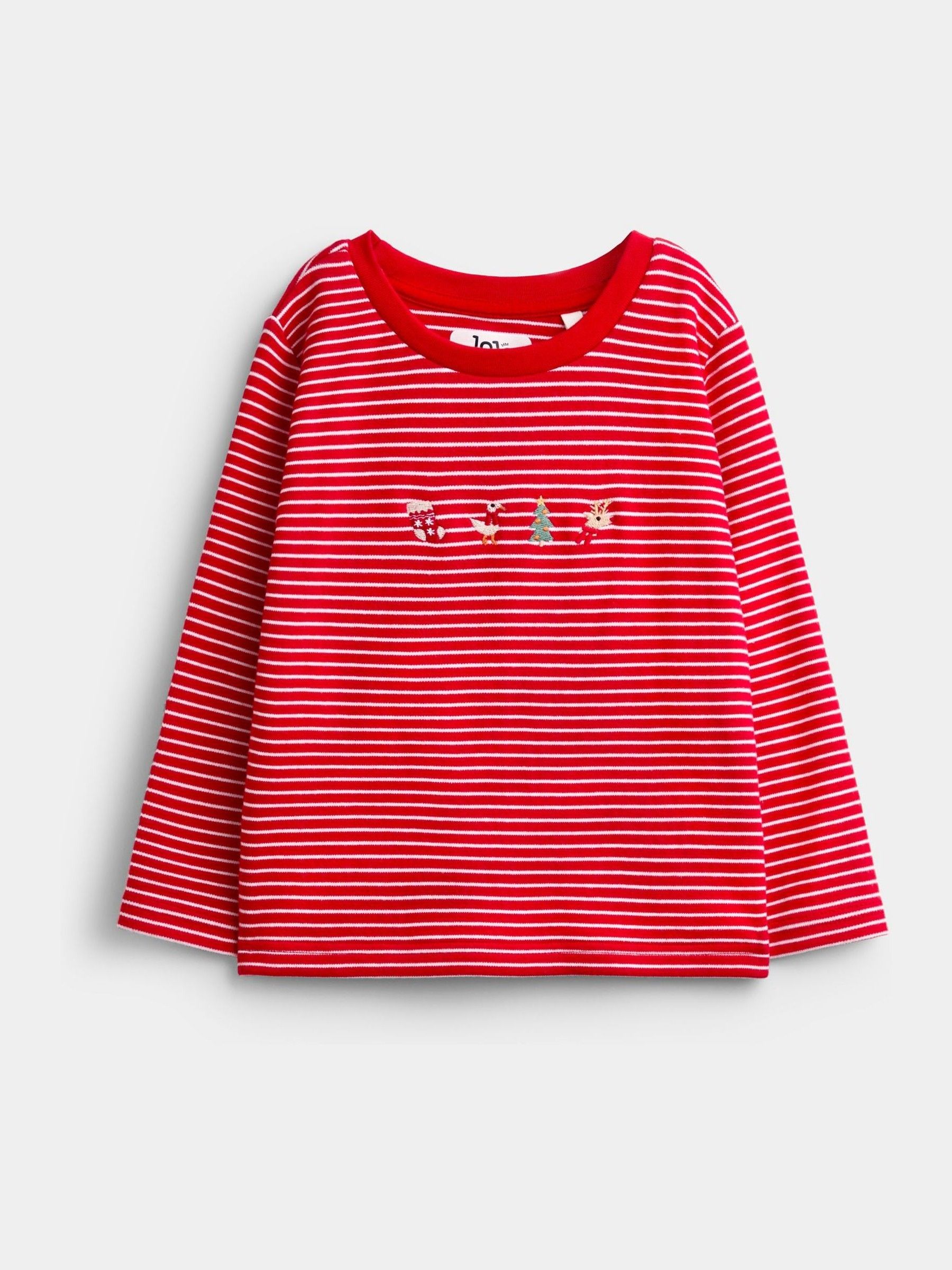 Red Stripe Christmas Jersey Pyjamas - Image 2 of 6