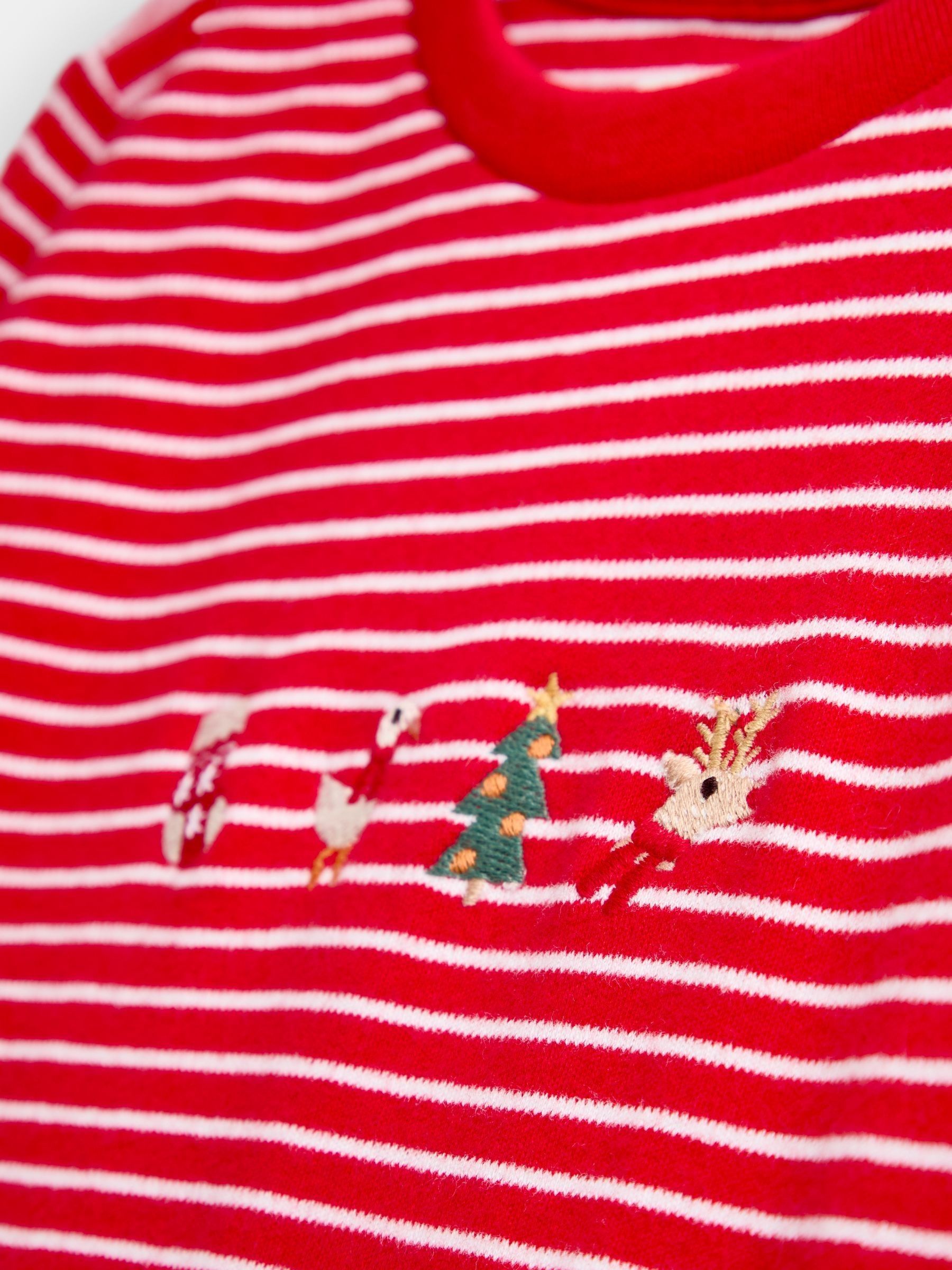 Red Stripe Christmas Jersey Pyjamas - Image 6 of 6