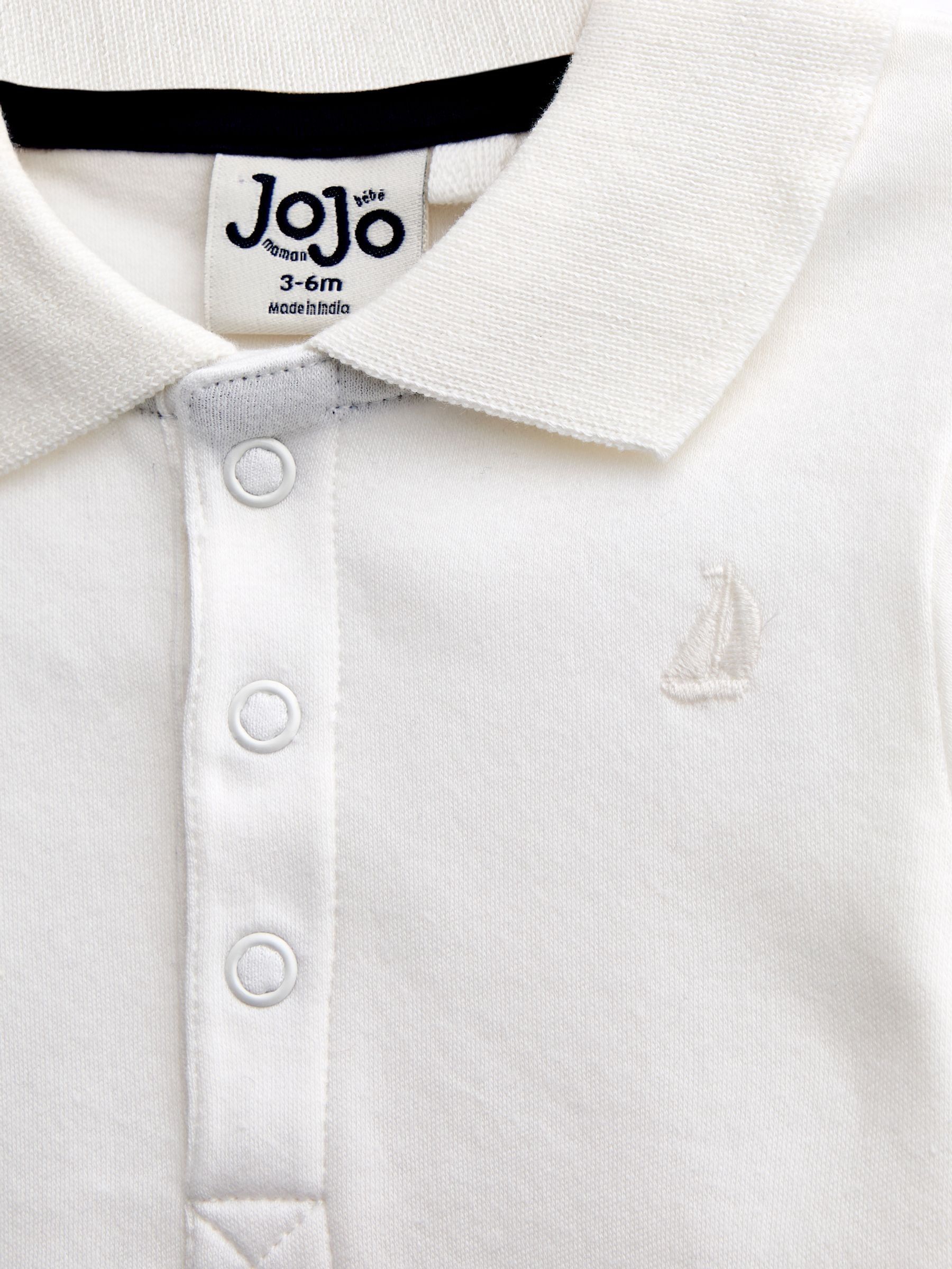 Navy Blue & Cream 2-Pack Plain Polo Bodysuits - Image 9 of 9 Navy Blue & Cream 2-Pack Plain Polo Bodysuits - Image 9 of 9