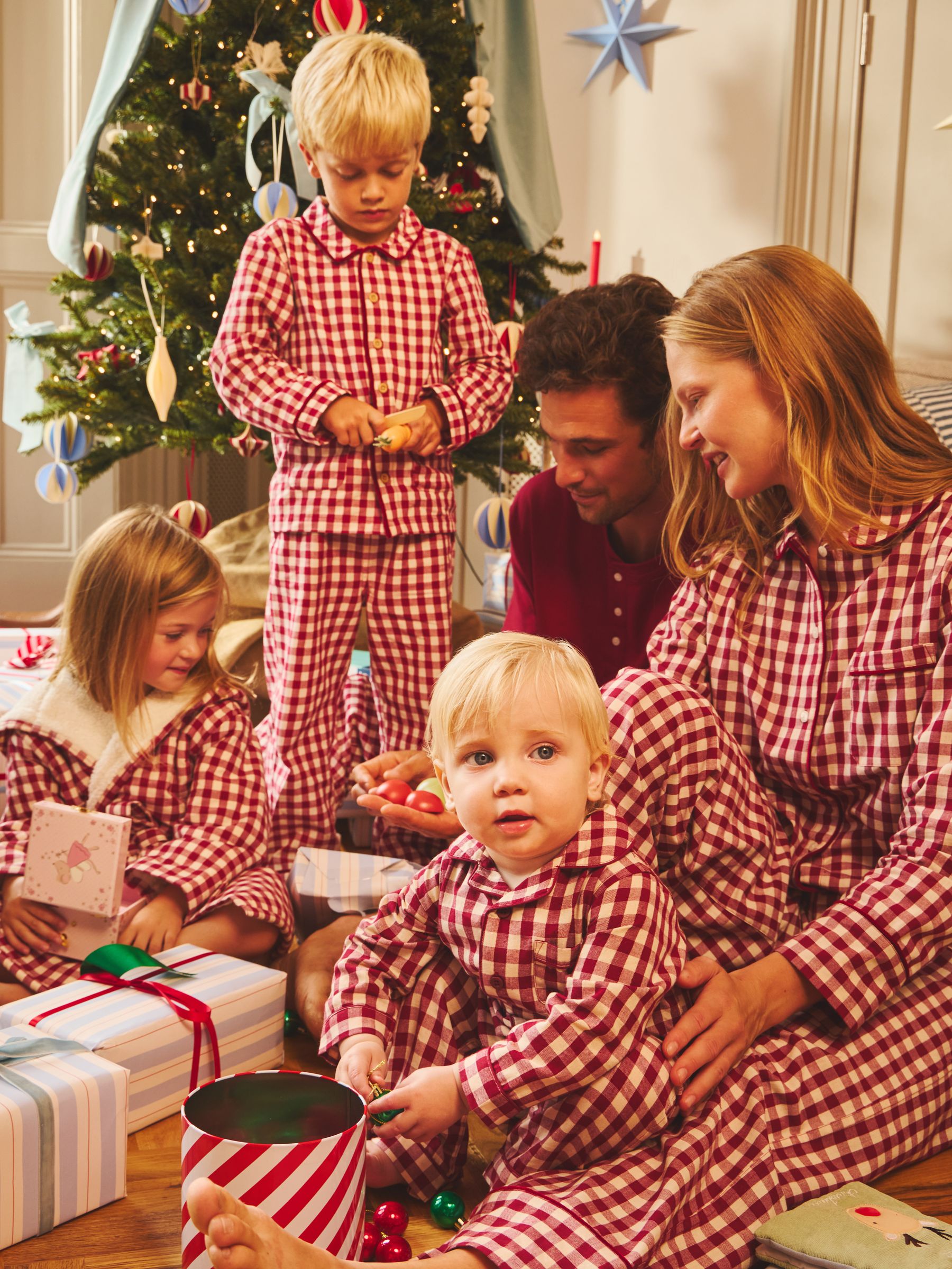 Burgundy Gingham Christmas Woven Pyjamas - Image 2 of 9