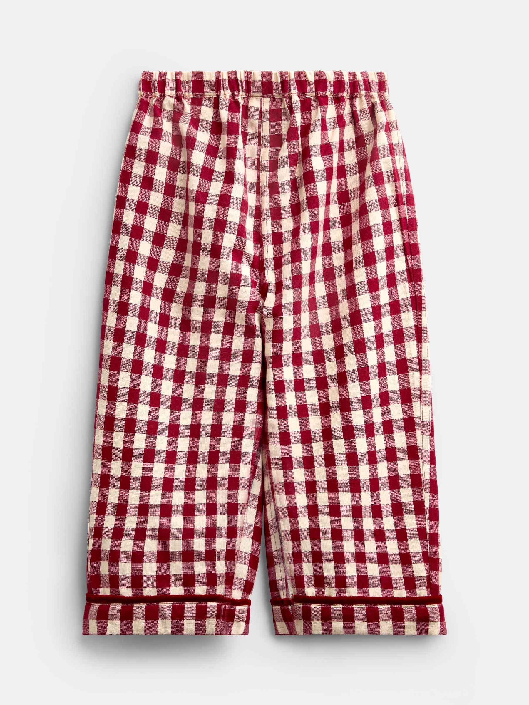 Burgundy Gingham Christmas Woven Pyjamas - Image 8 of 9