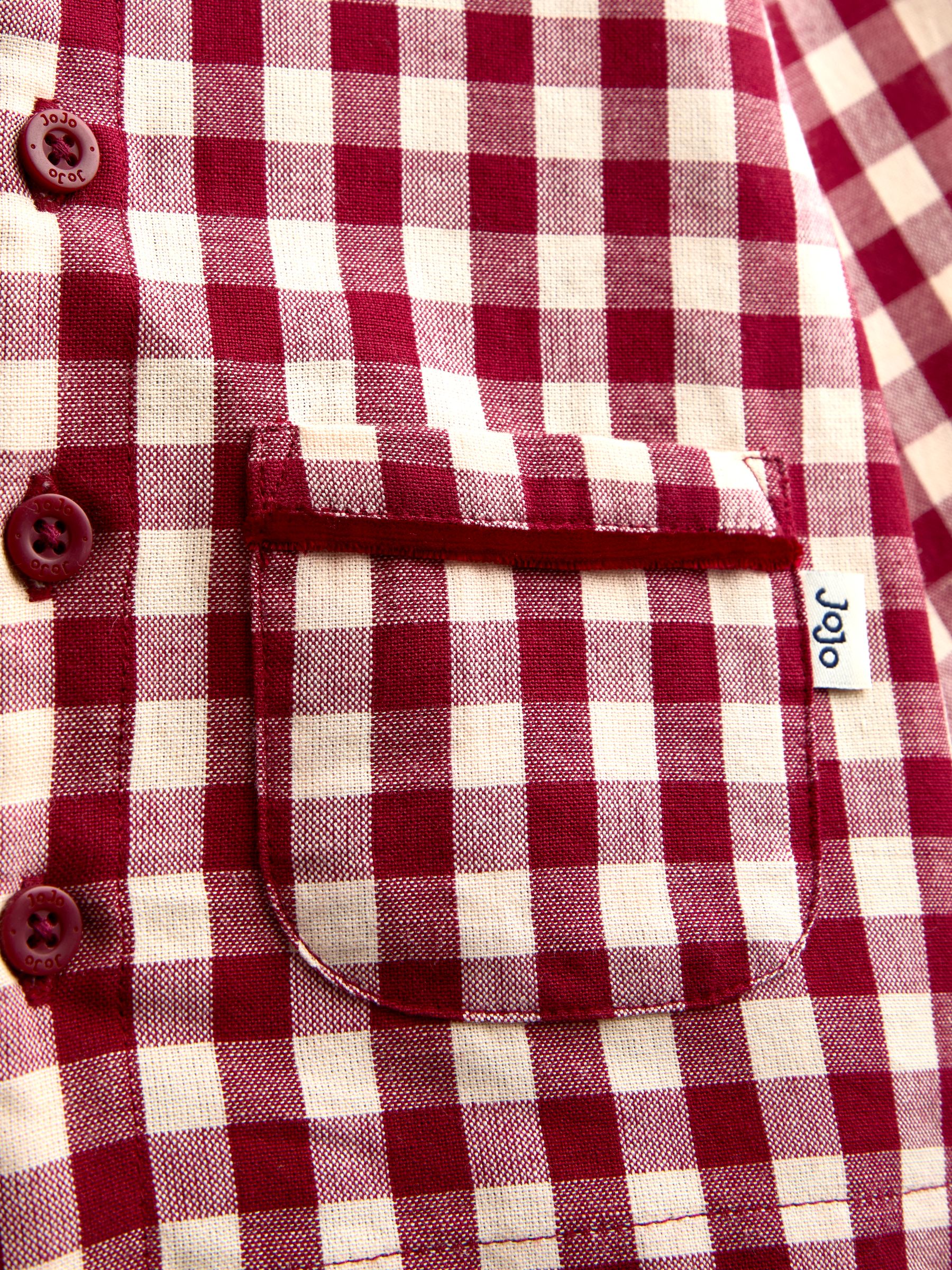 Burgundy Gingham Christmas Woven Pyjamas - Image 9 of 9