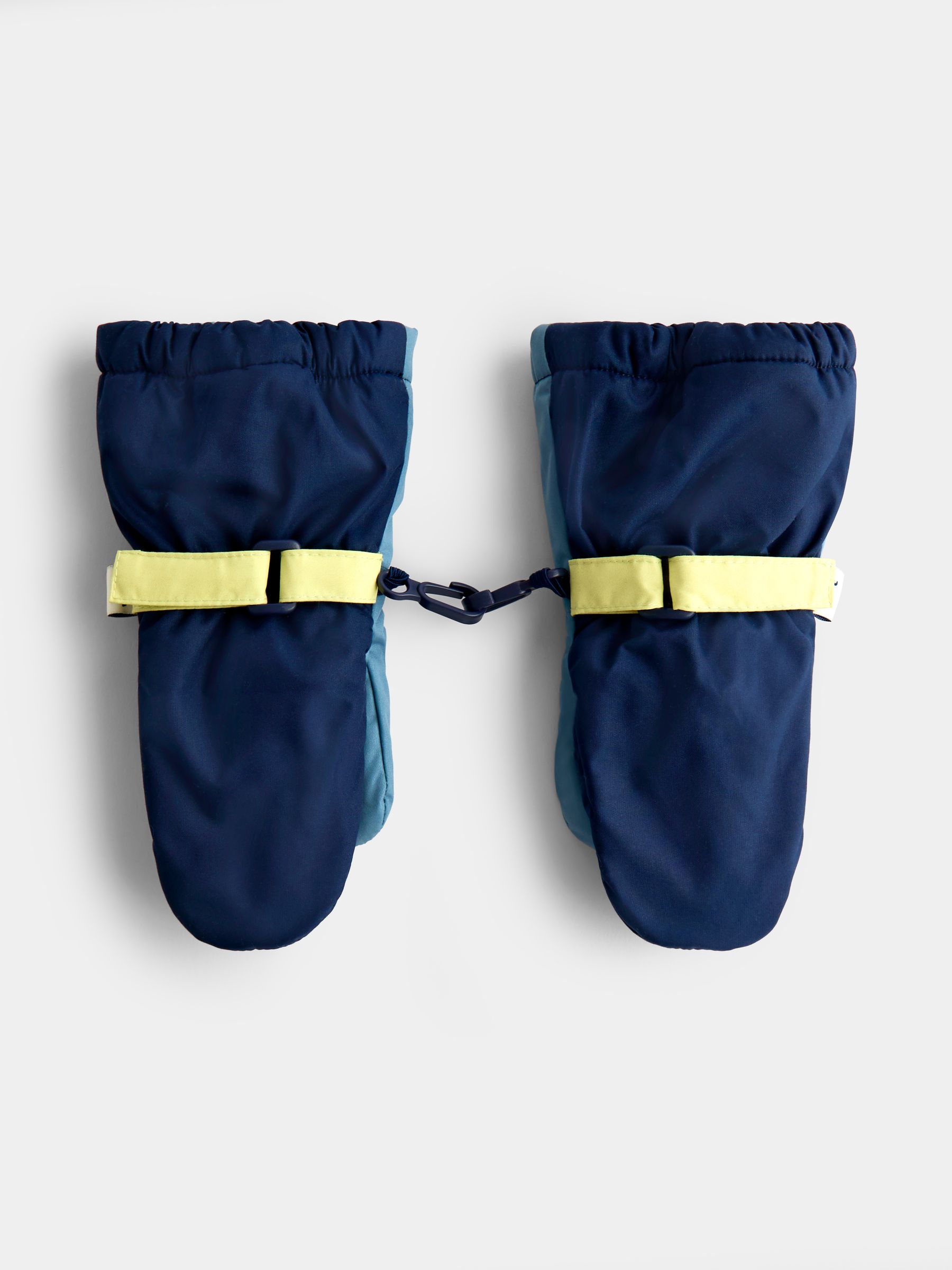 Blue Colourblock Fleece Lined Mittens - Image 1 of 4