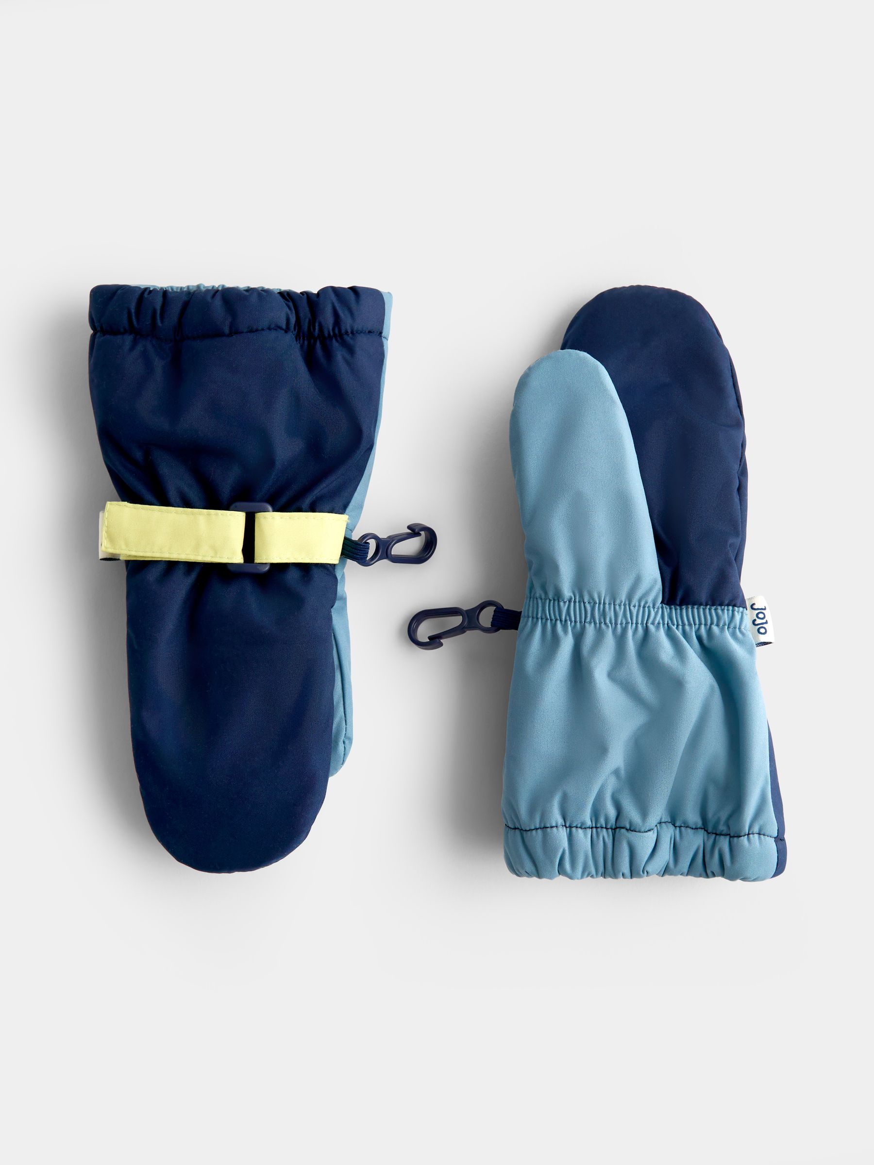 Blue Colourblock Fleece Lined Mittens - Image 3 of 4