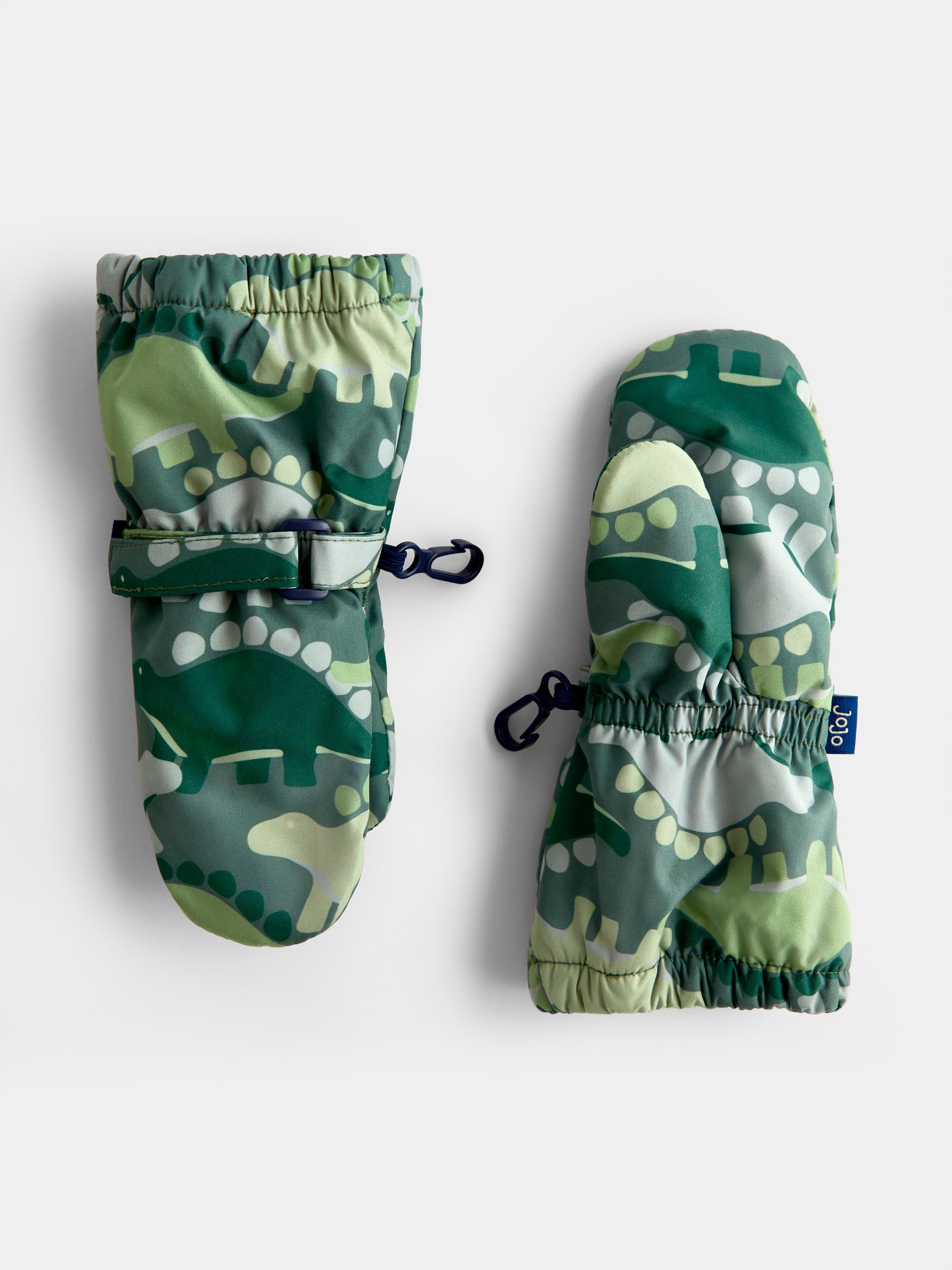 Green Dinosaur Fleece Lined Mittens - Image 3 of 4