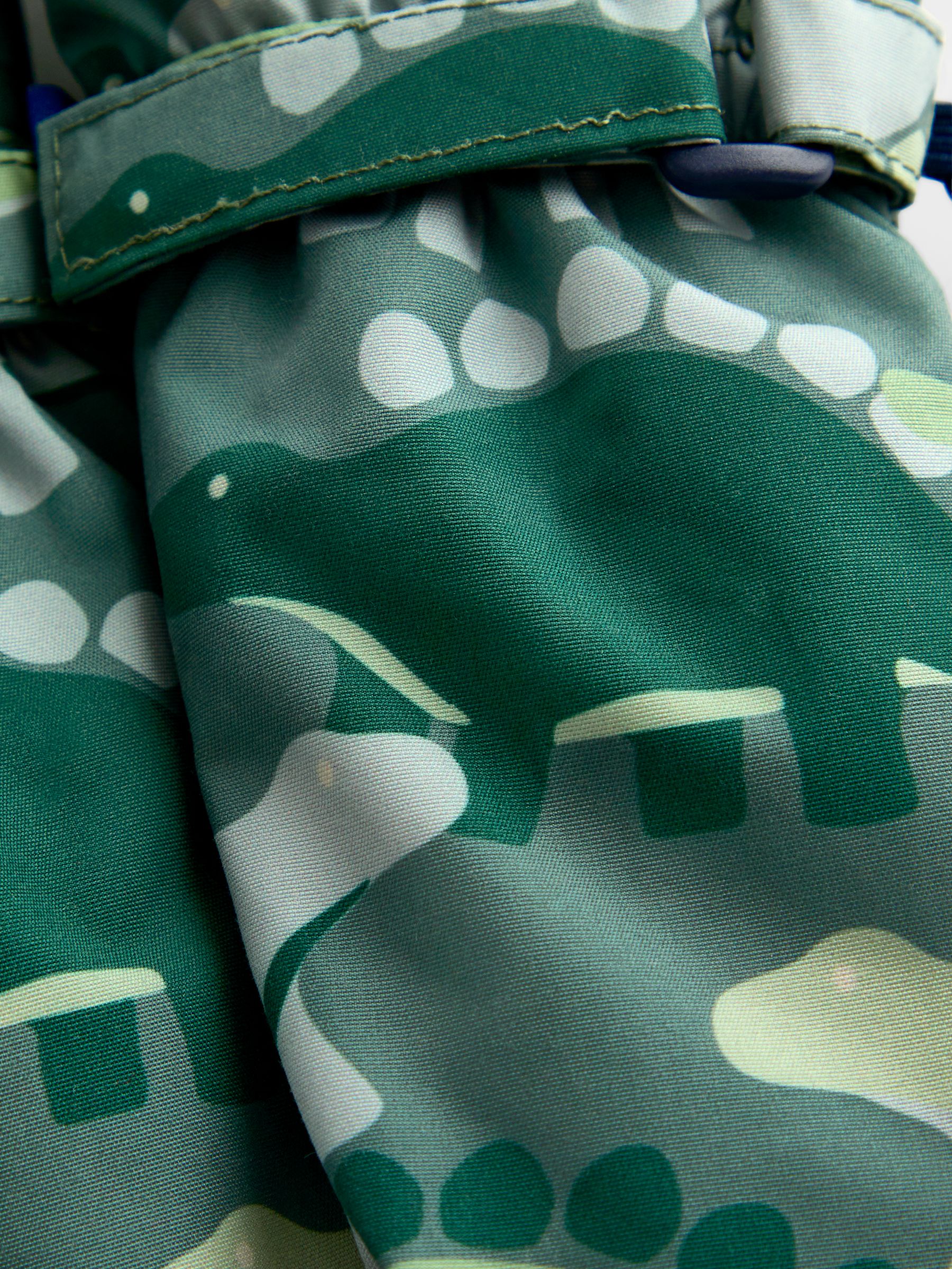 Green Dinosaur Fleece Lined Mittens - Image 4 of 4 Green Dinosaur Fleece Lined Mittens - Image 4 of 4