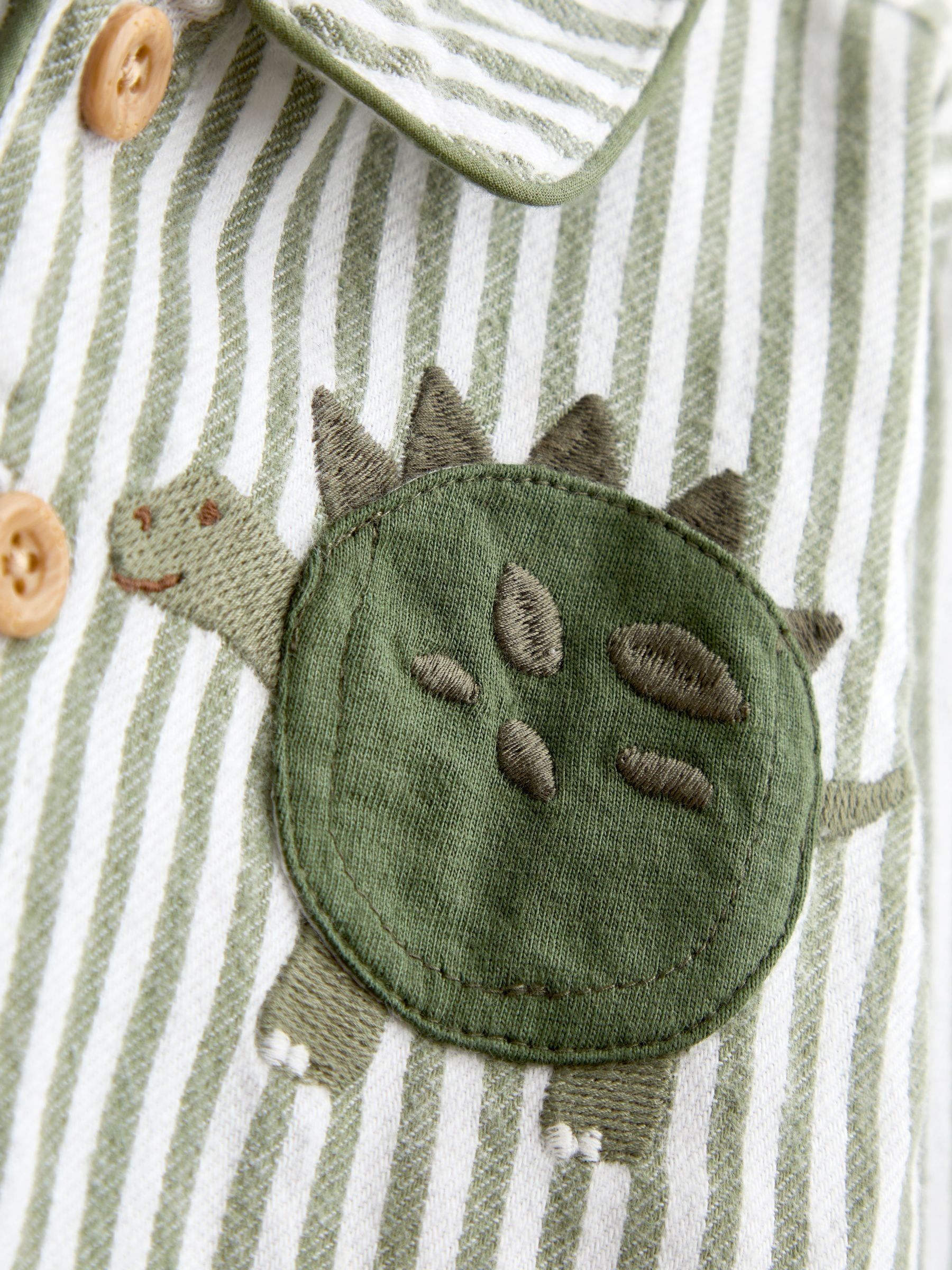 Green Dinosaur Woven Pyjamas - Image 6 of 6