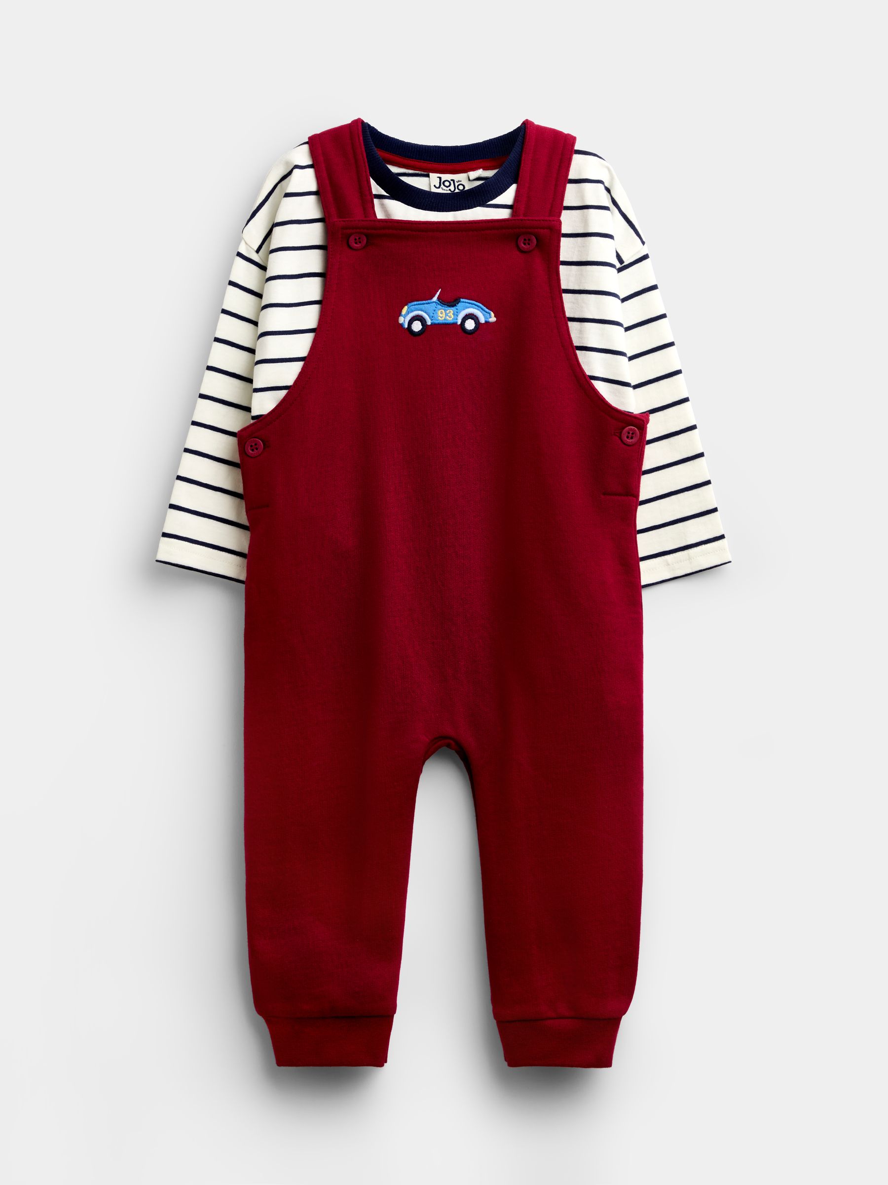 Red Car 2-Piece Dungarees & Top Set - Image 1 of 7