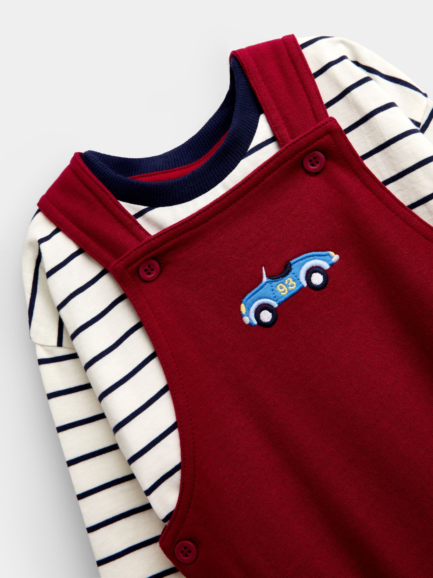 Red Car 2-Piece Dungarees & Top Set - Image 7 of 7