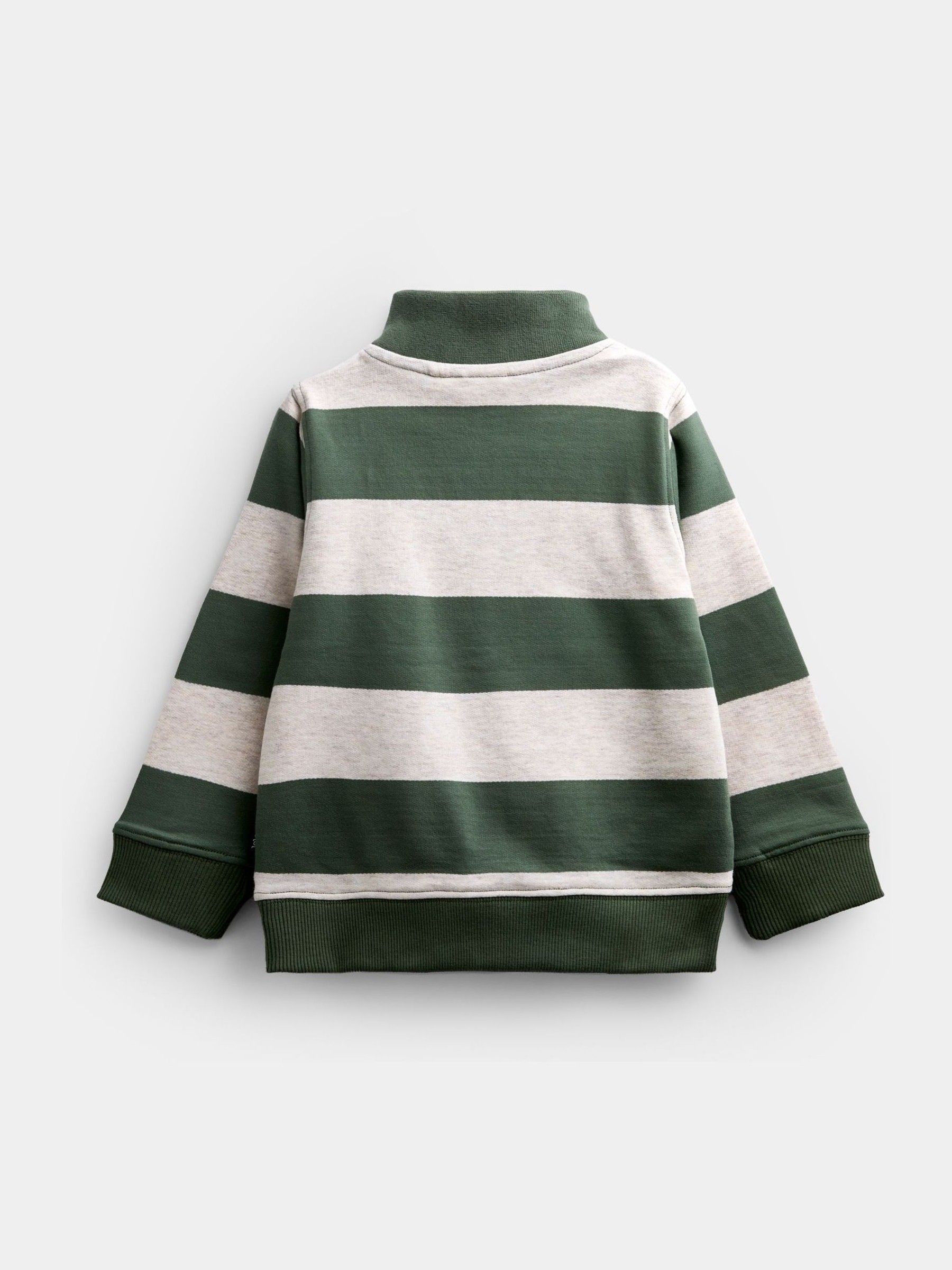 Khaki Green Tractor Embroidered Half Zip Sweatshirt - Image 2 of 4