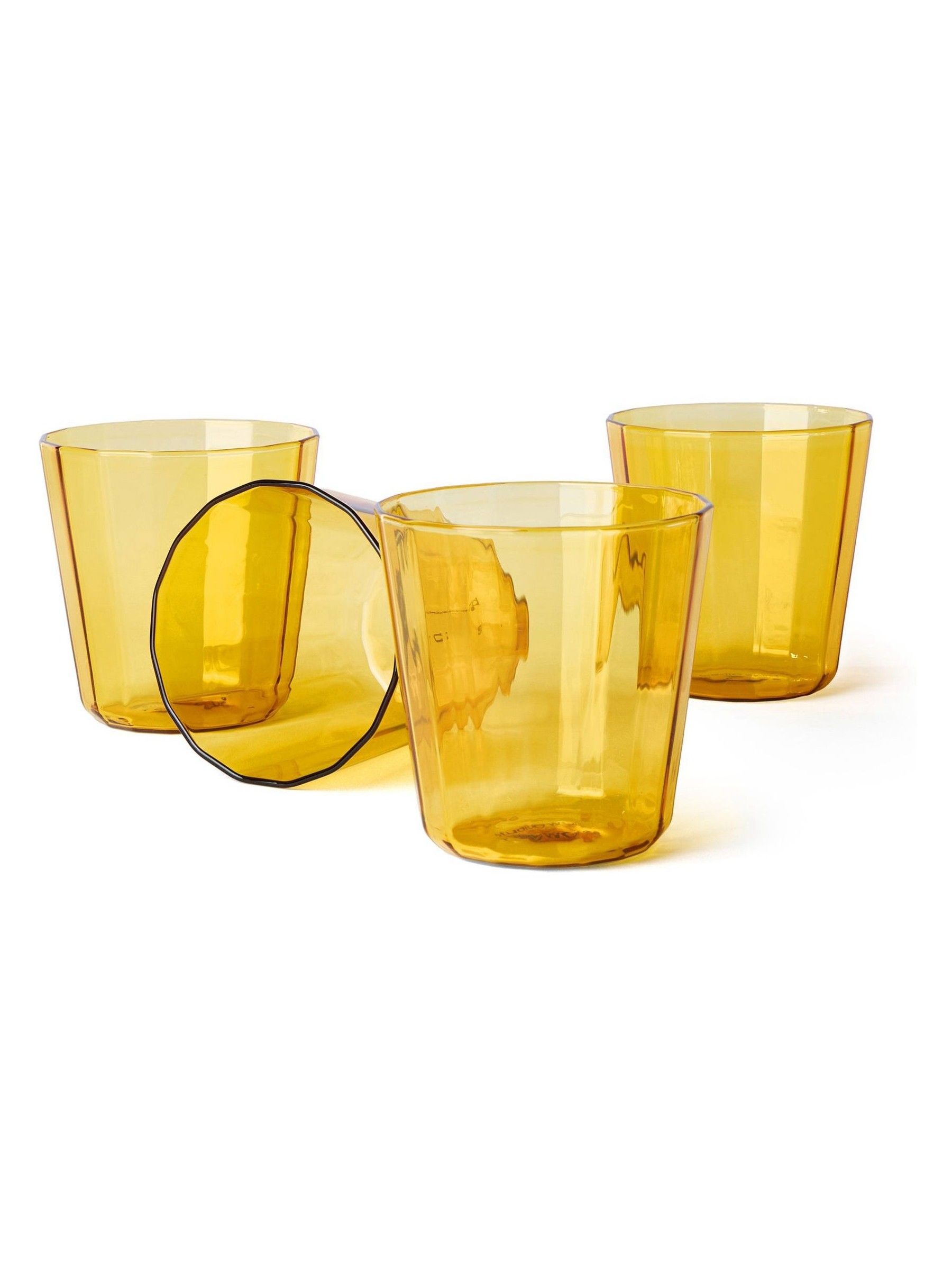 The Conran Shop Set of 4 Amber Fade Tumblers - Image 1 of 4