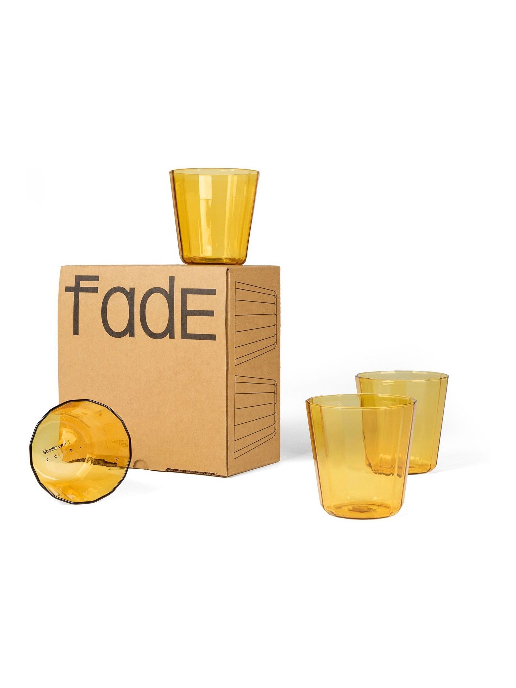 The Conran Shop Set of 4 Amber Fade Tumblers - Image 4 of 4